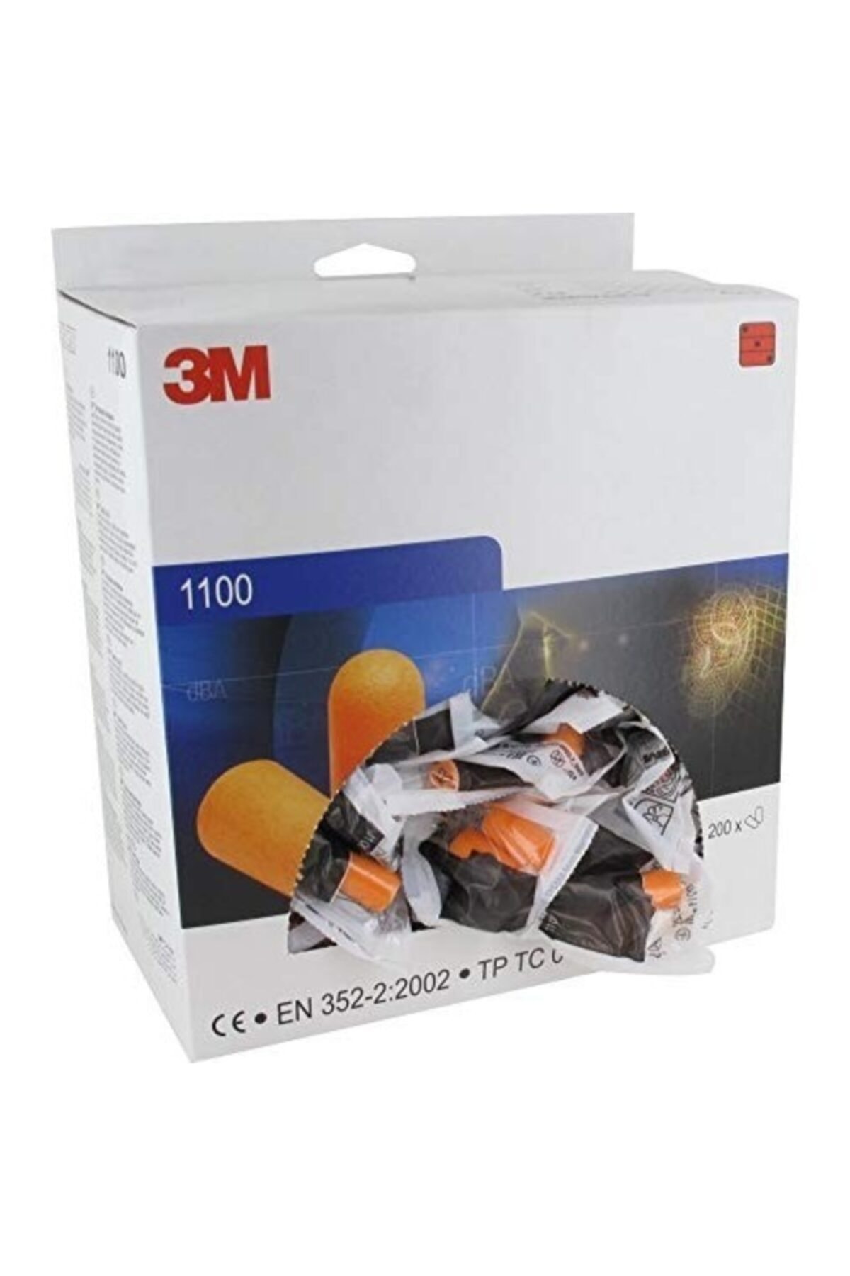 3M 1100 Ipsiz Kulak Tıkacı Snr37db 200 Adet