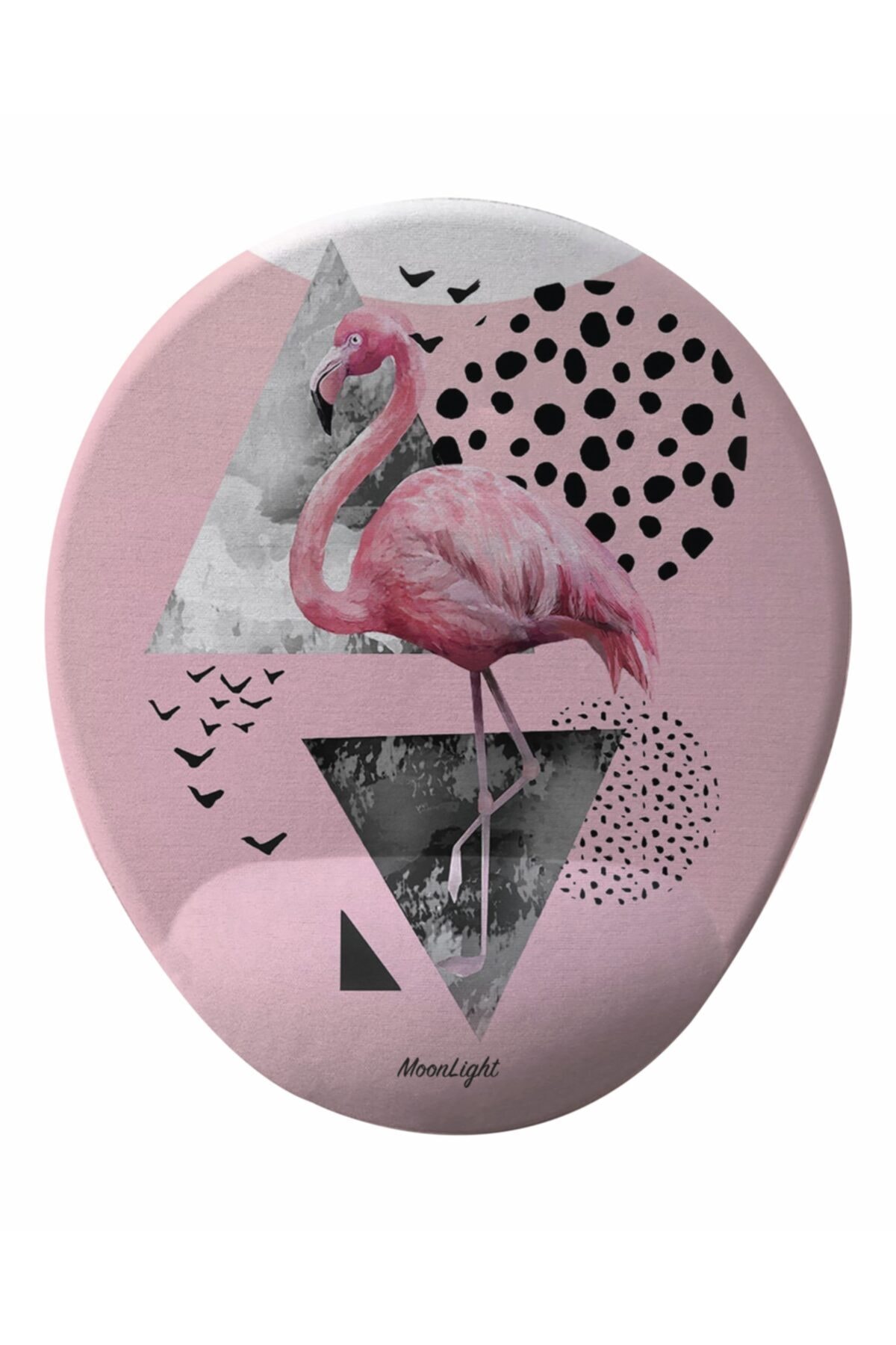 Flipped Pink Flamingo Bilek Destekli Tasarım Mousepad