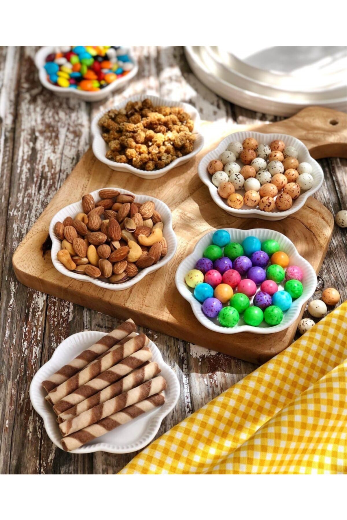 ACAR Porselen Papatya Çay Tabağı 6 Lı