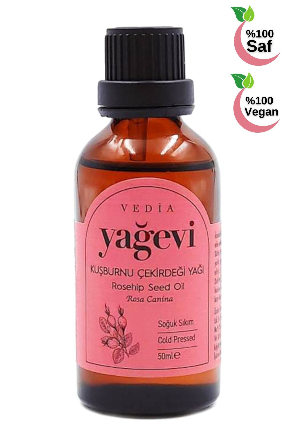 Yağevi Kuşburnu Çekirdeği Yağı 50 ml - Saf Soğuk Sıkım Kuşburnu Çekirdeği Yağı