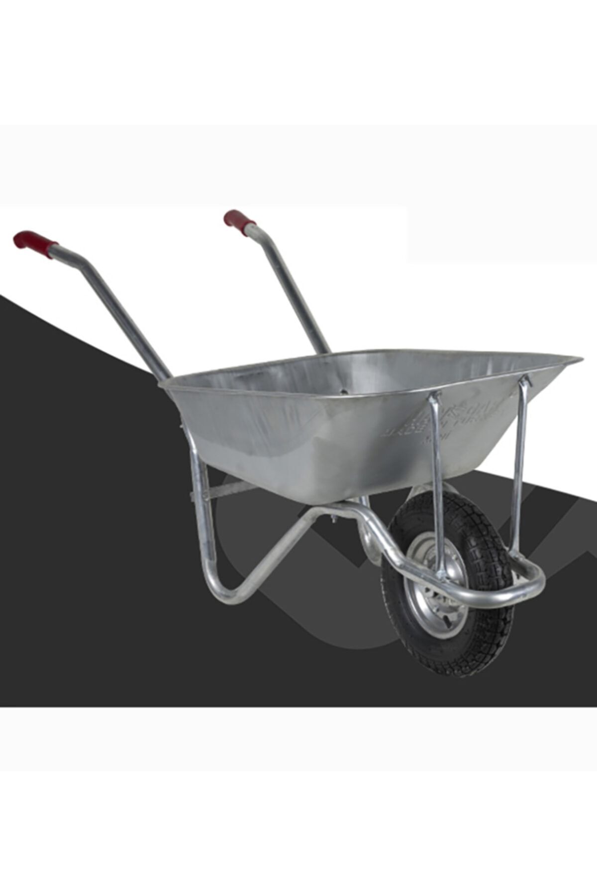 Tuna Plastik Hangar Mini Paslanmaz Sac El Arabası Havalı Teker 65 Litre