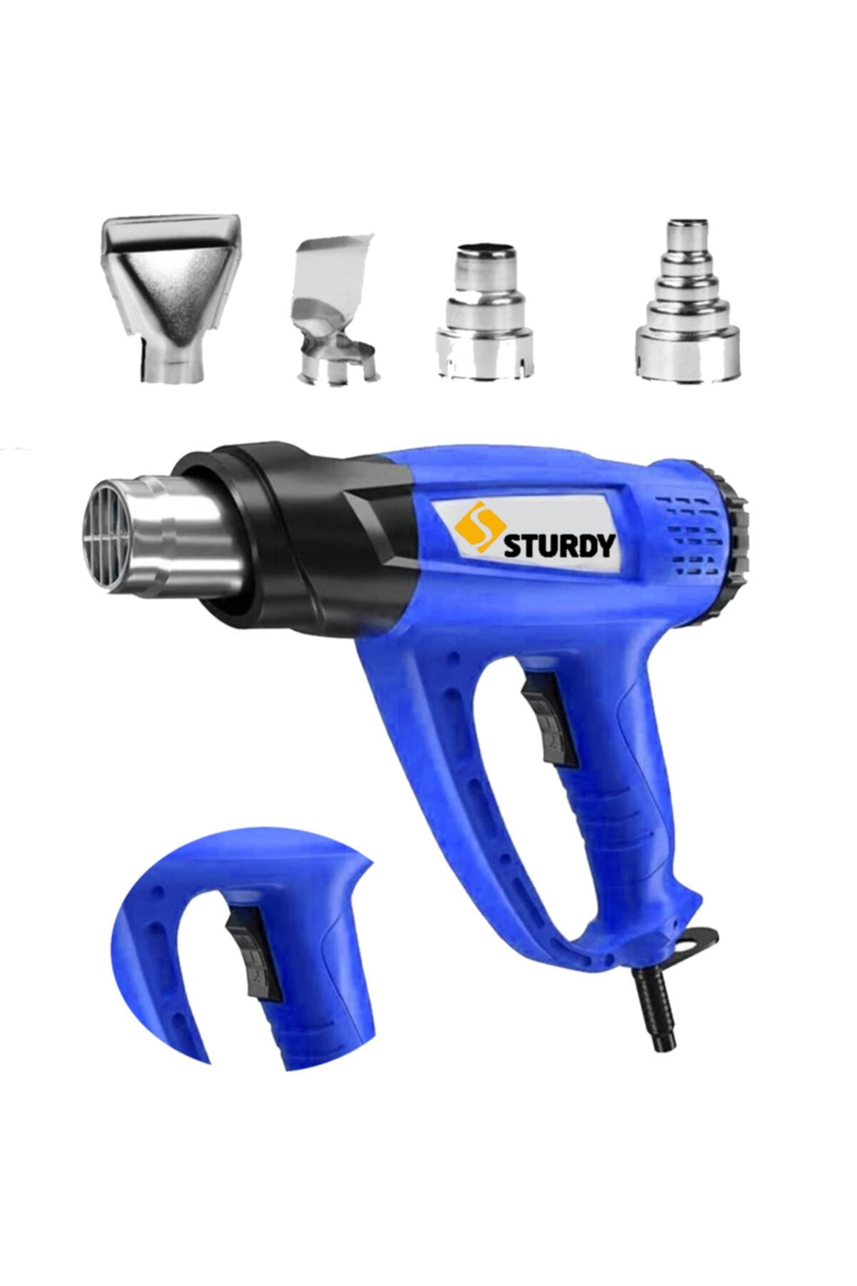 Sturdy Japon Technology Fast Model 2022 Seri Sıcak Hava Tabancası 3600w 4 Adet Yedek Aksesuarlı