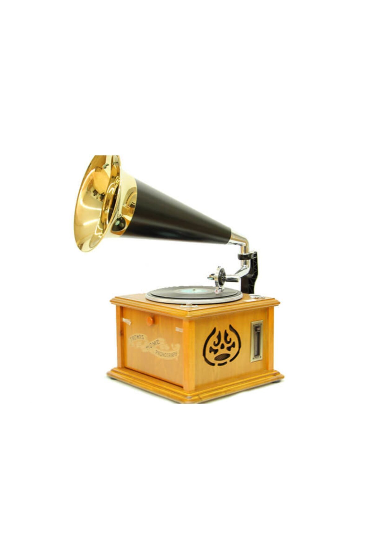 SerguvaN Ahşap Vintage Gramofon