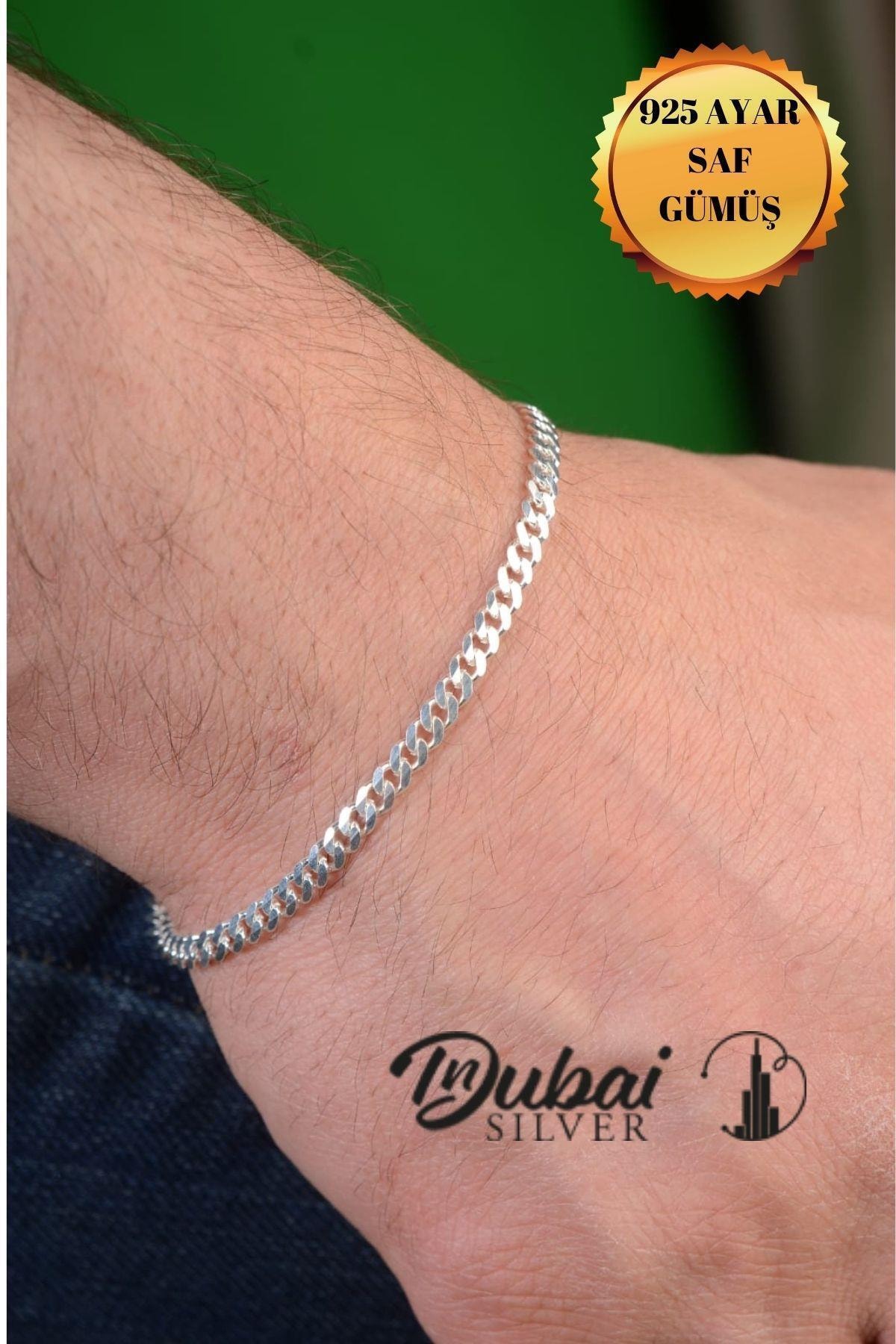 İn Dubai Silver Gurmet 925 Ayar Gümüş Erkek Zincir Bileklik Dbse-slvr0023