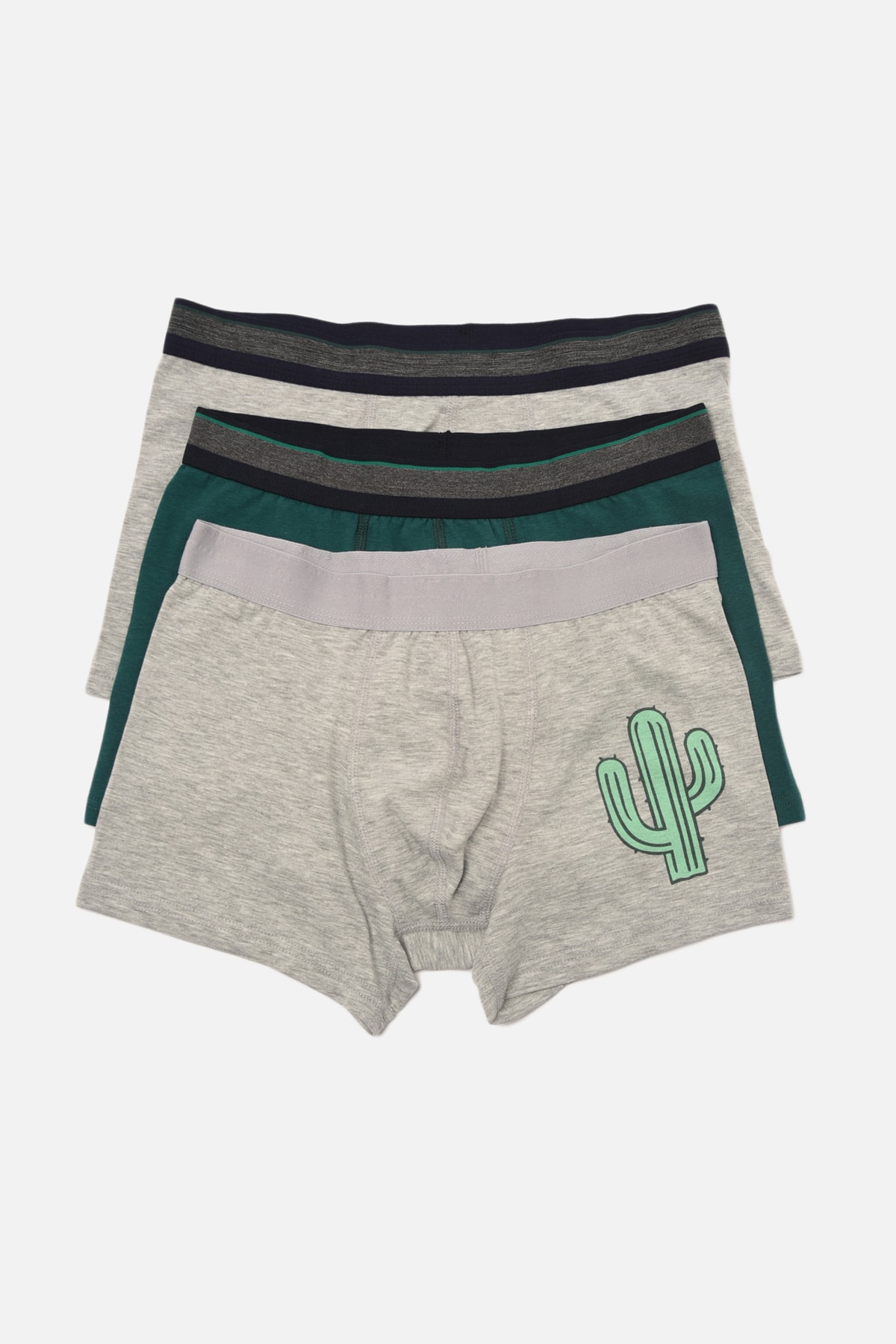 TRENDYOL MAN Çok Renkli Erkek 3'lü Paket Boxer TMNAW22BX0048