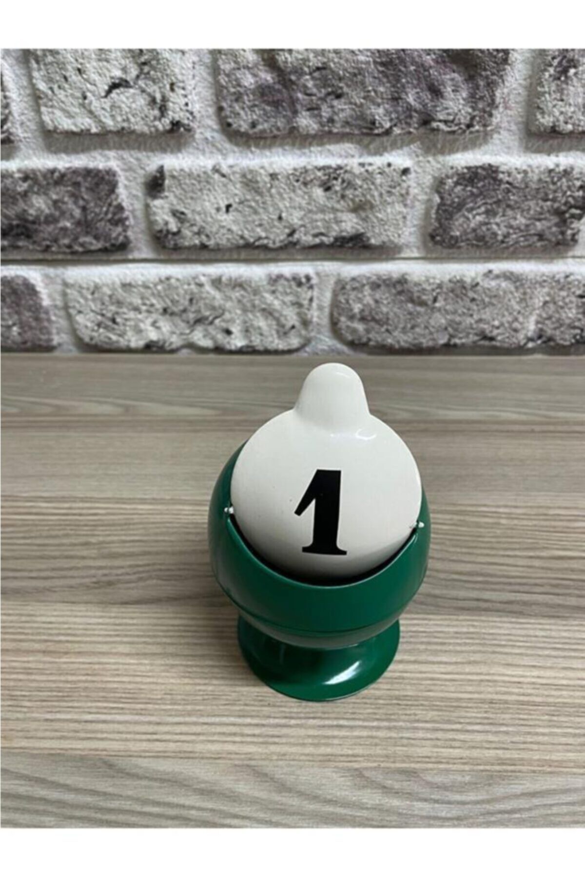 evvehediyelikesya Yeşil Bilardo Topu Küllük Dekoratif Masa Küllük