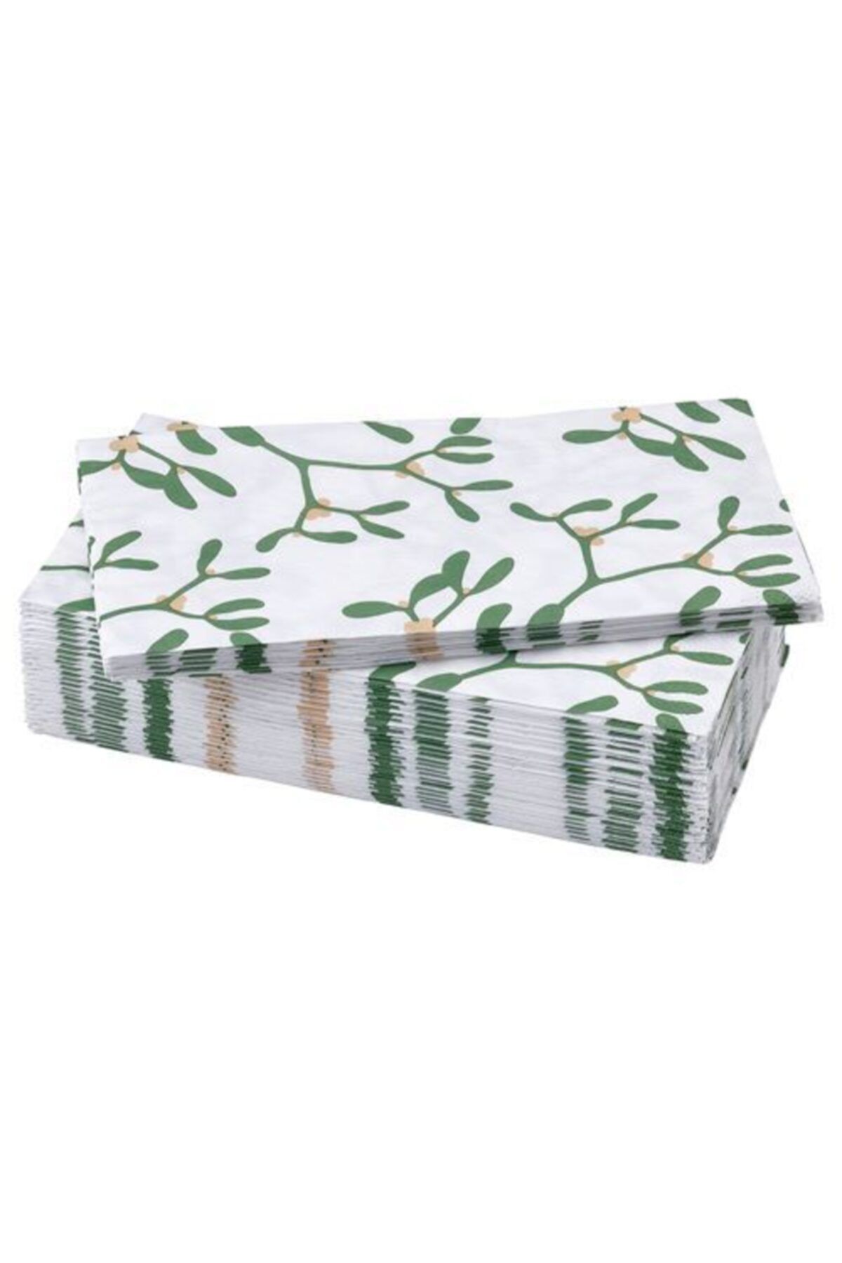 IKEA 30 Lu Beyaz-yeşil Peçete Meridyendukkan 38x38 Cm Dikdörtgen Peçete