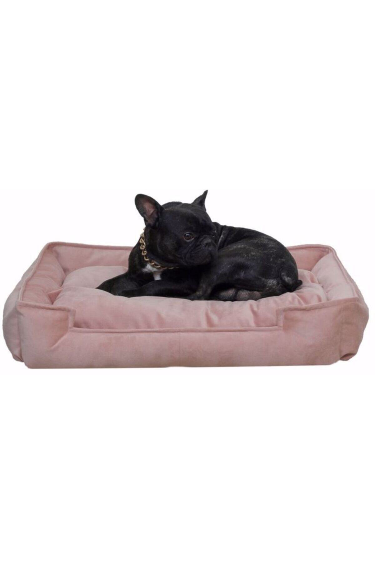 PETiTOYS Pembe Süper Kalite Büyük Irk Yıkanabilir Iç Mekan Köpek Yatağı 85*65