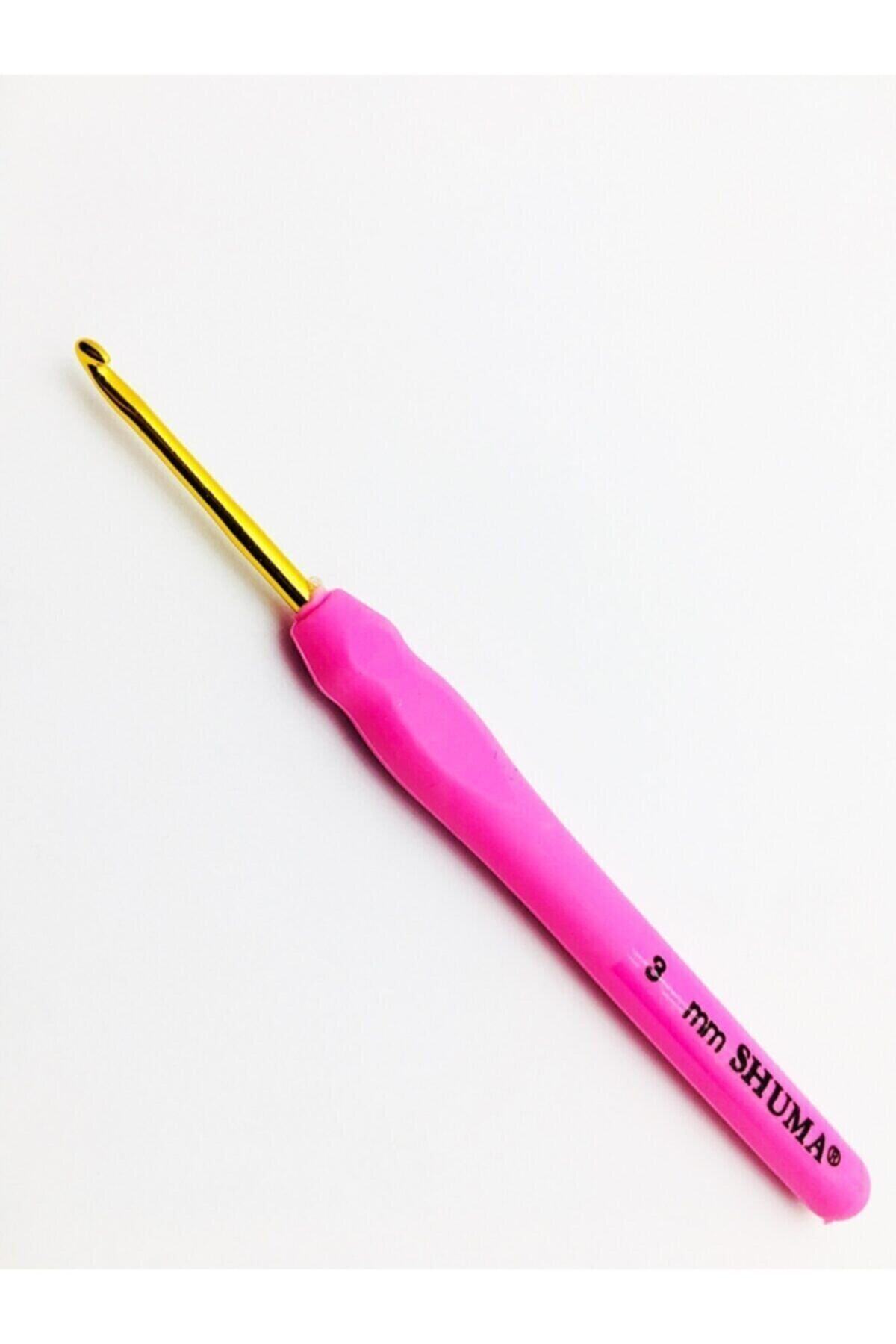 Fırfır Tuhafiye Yumuşak Saplı Shuma Aluminyum Yün Tığ 3 Numara