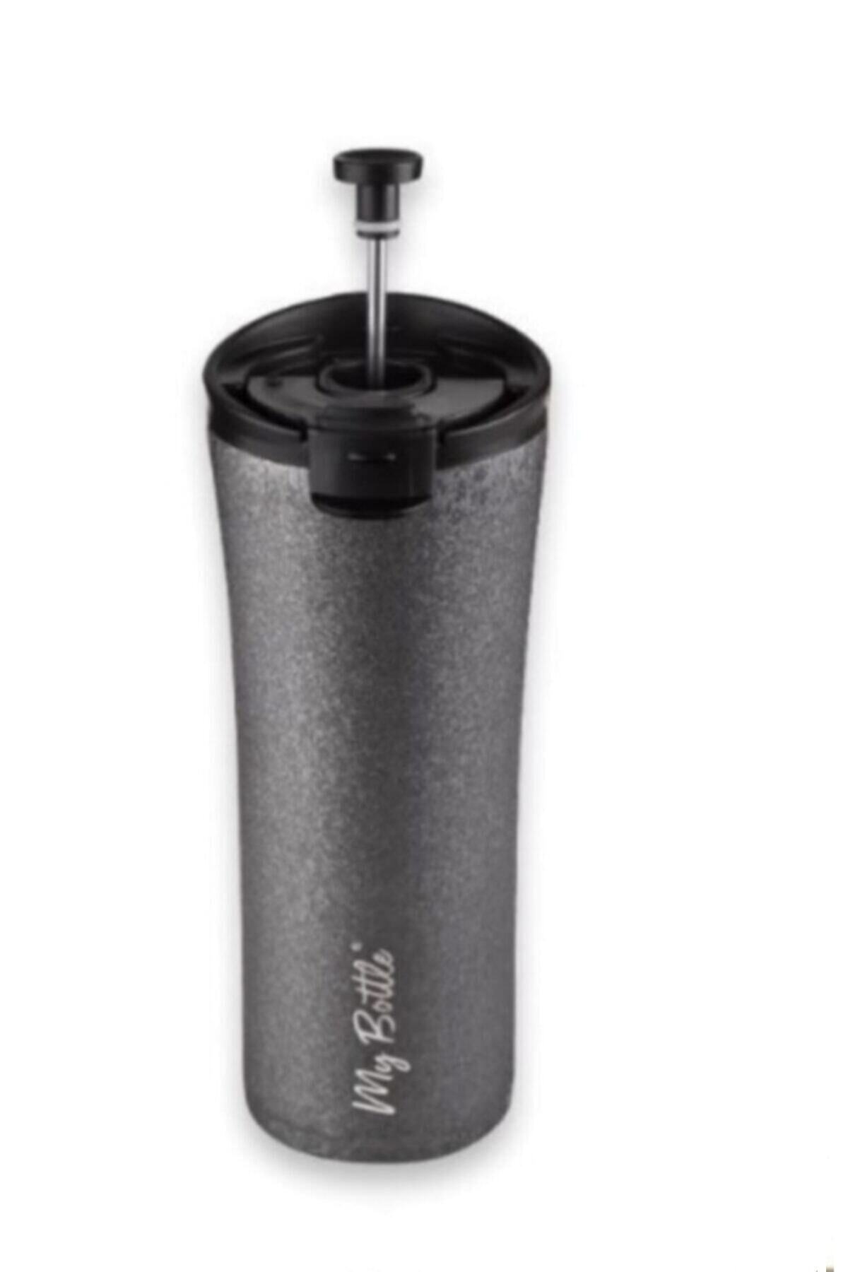 My Bottle Lavida Home Filtre Kahve Demleme Çelik French Press Termos Gri Mug 500 ml