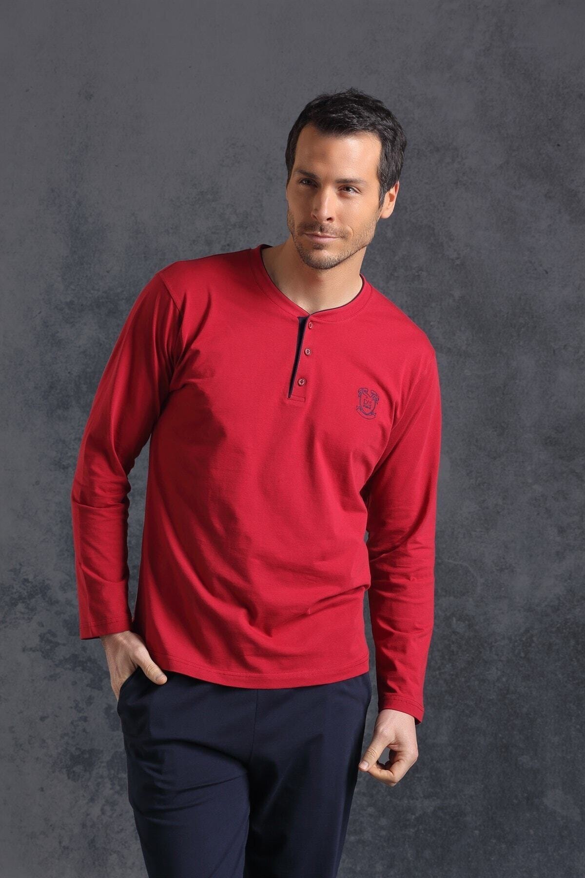 D'S Damat Pijama Tk.yarım Patlı Uzunkol