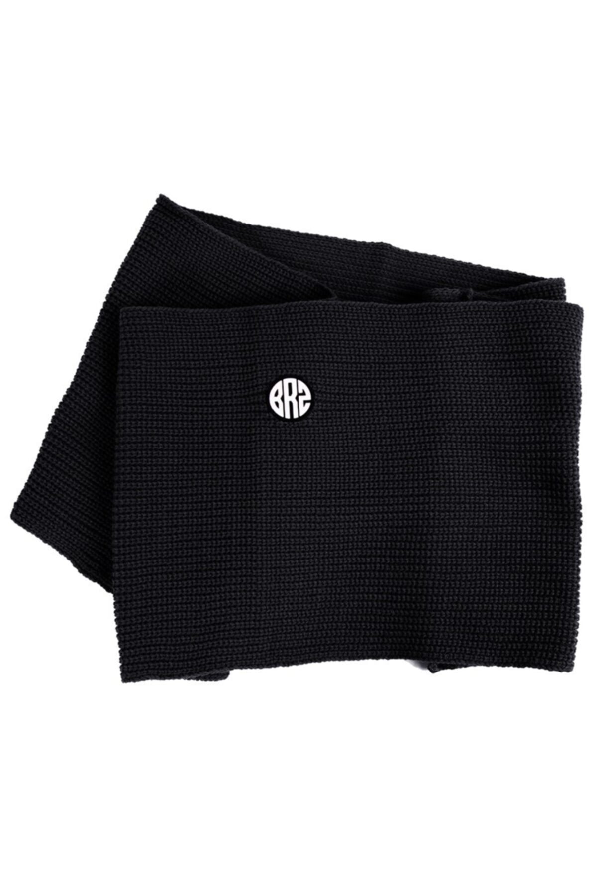 BRZ KIDS Unisex Kalın Örgülü Siyah Atkı