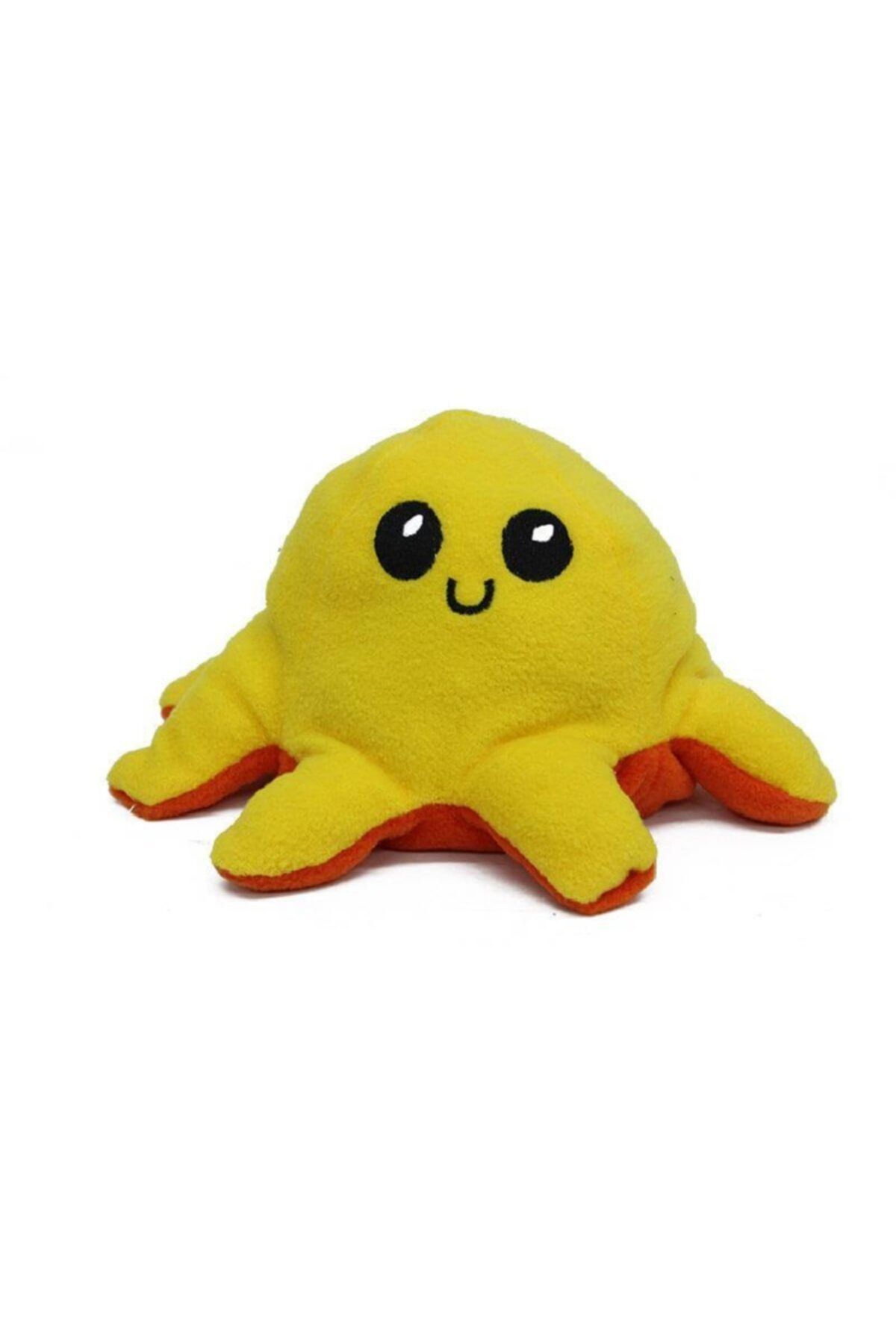 BK STORES Ahtapot Polar Peluş Mood Değiştiren Ahtapot Sarı/turuncu 18 Cm