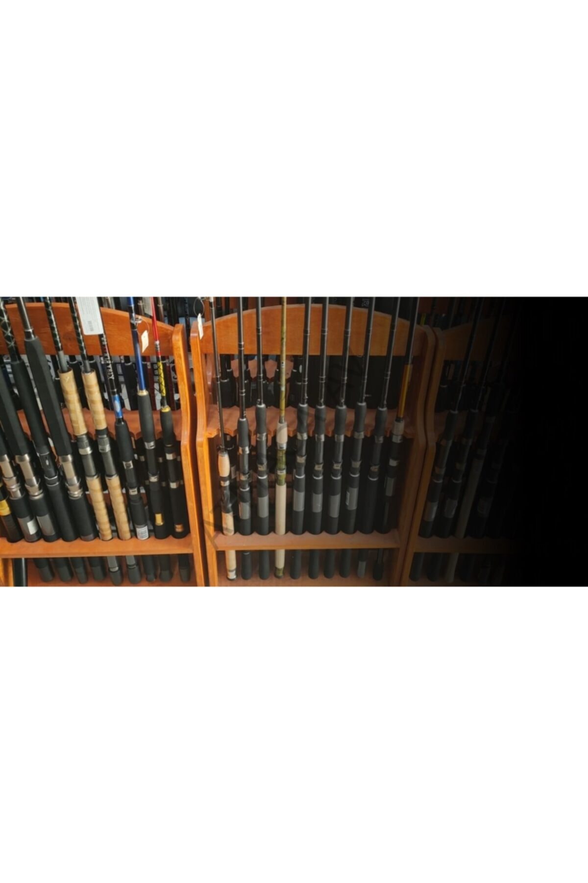 ATMACA AV STORE Ahşap Kamış Standı Çift Taraflı