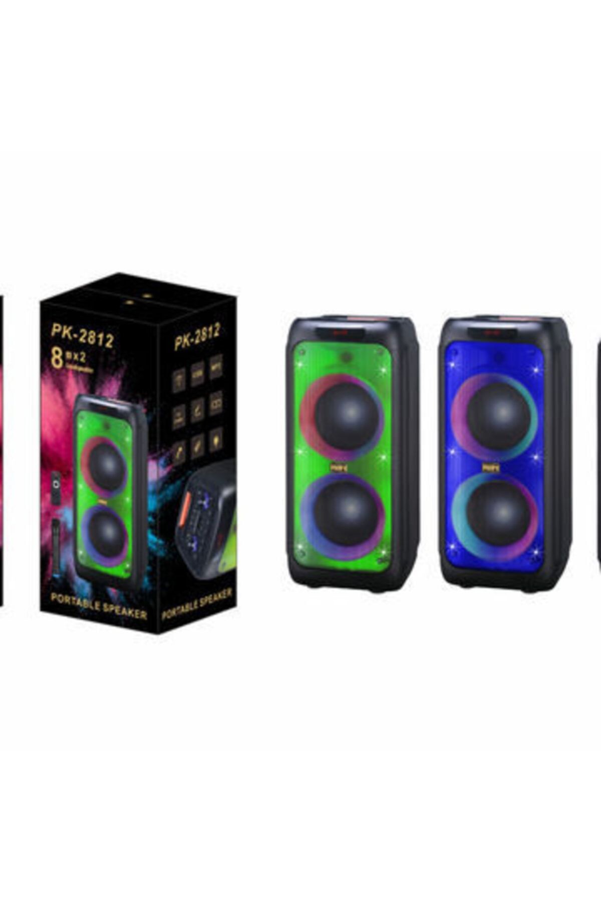 JUNGLEE Taşınabilir Kablosuz Mikrofonlu Hoparlör Bluetooth Speaker Party Box