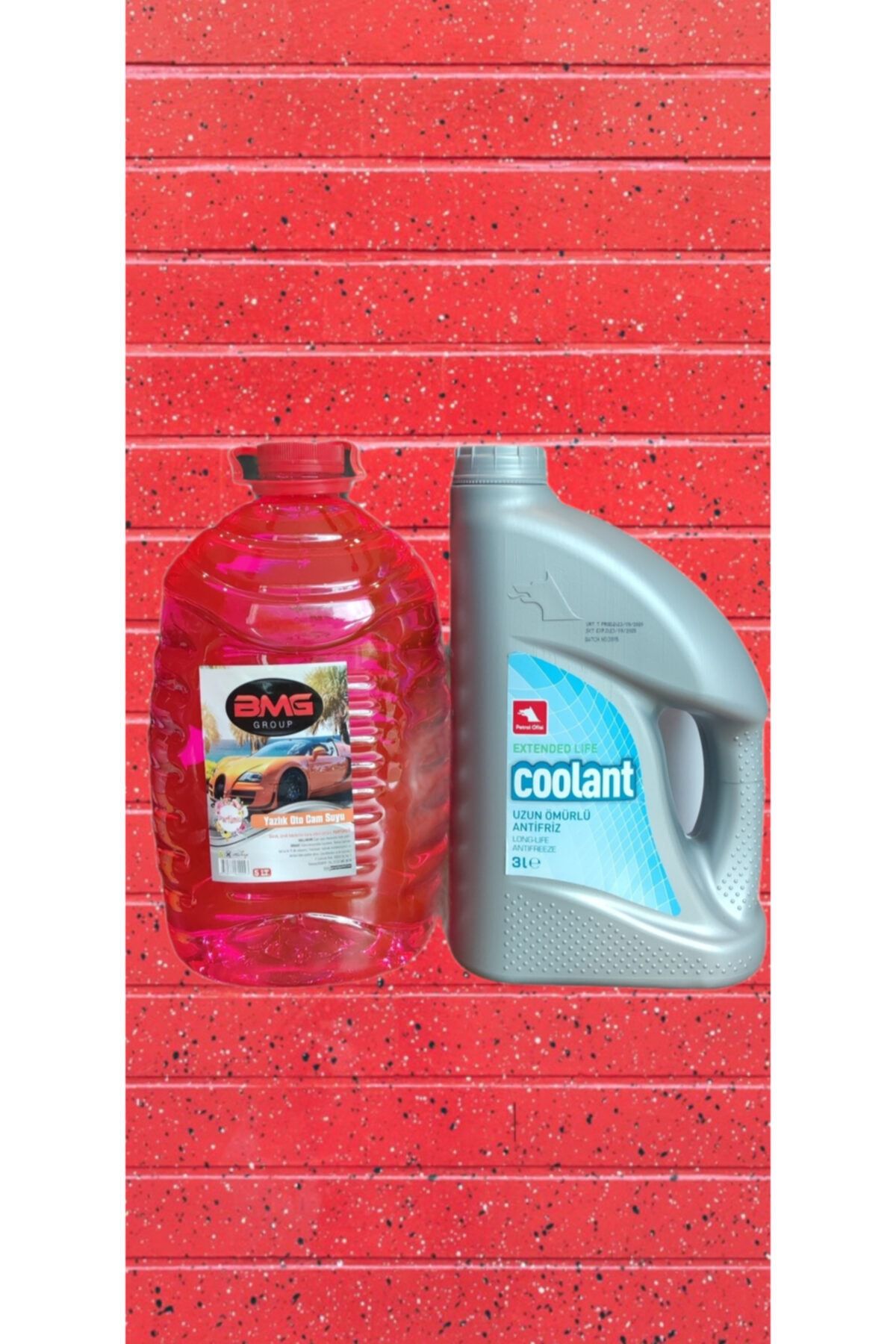 Petrol Ofisi Extended Life Coolant Kırmızı Antifriz 3 L +bmg Group Yazlık Oto Cam Suyu 5 L