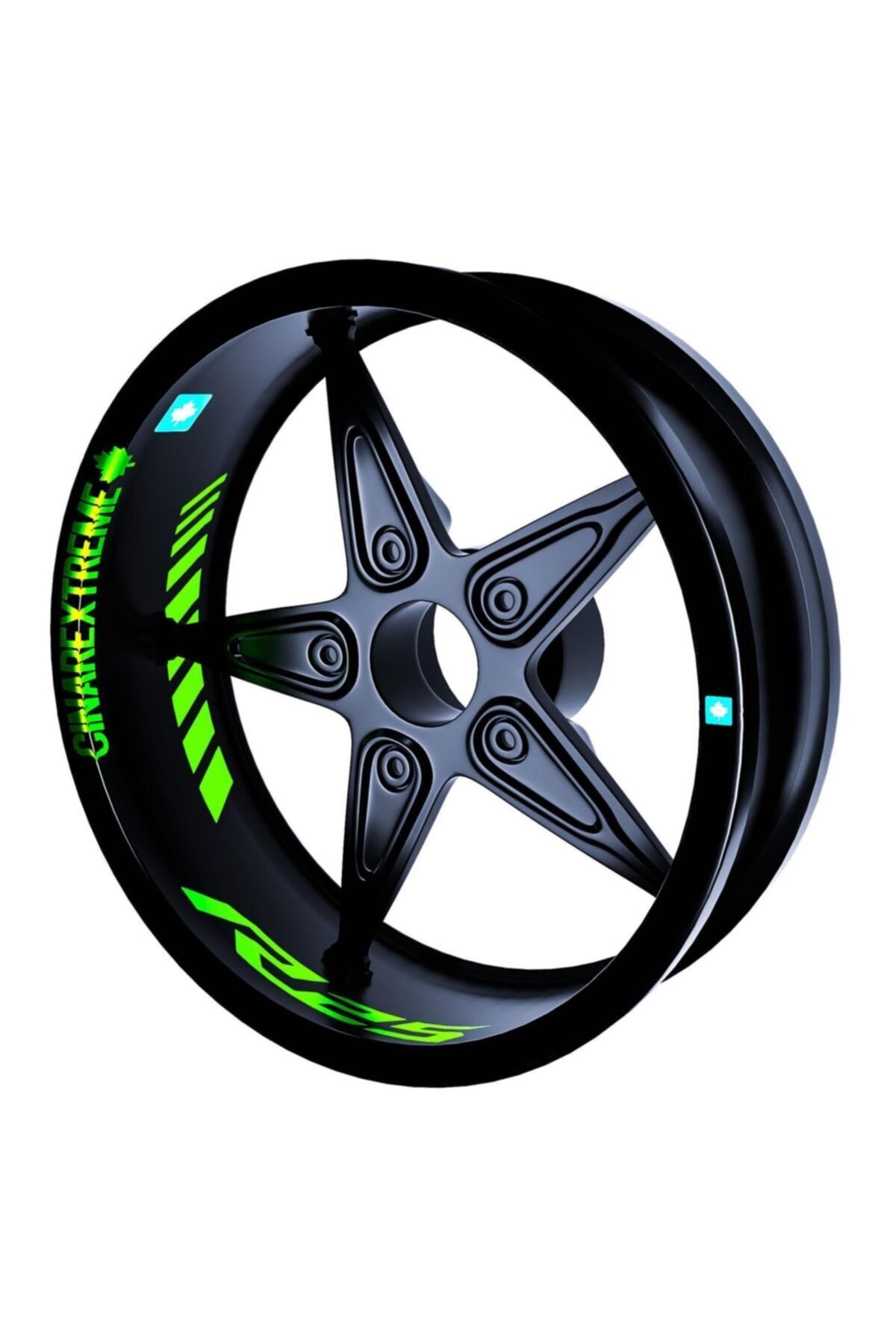 Çınar Extreme R25 Yazılı Floresan Yeşil İç Jant Şeridi Sticker