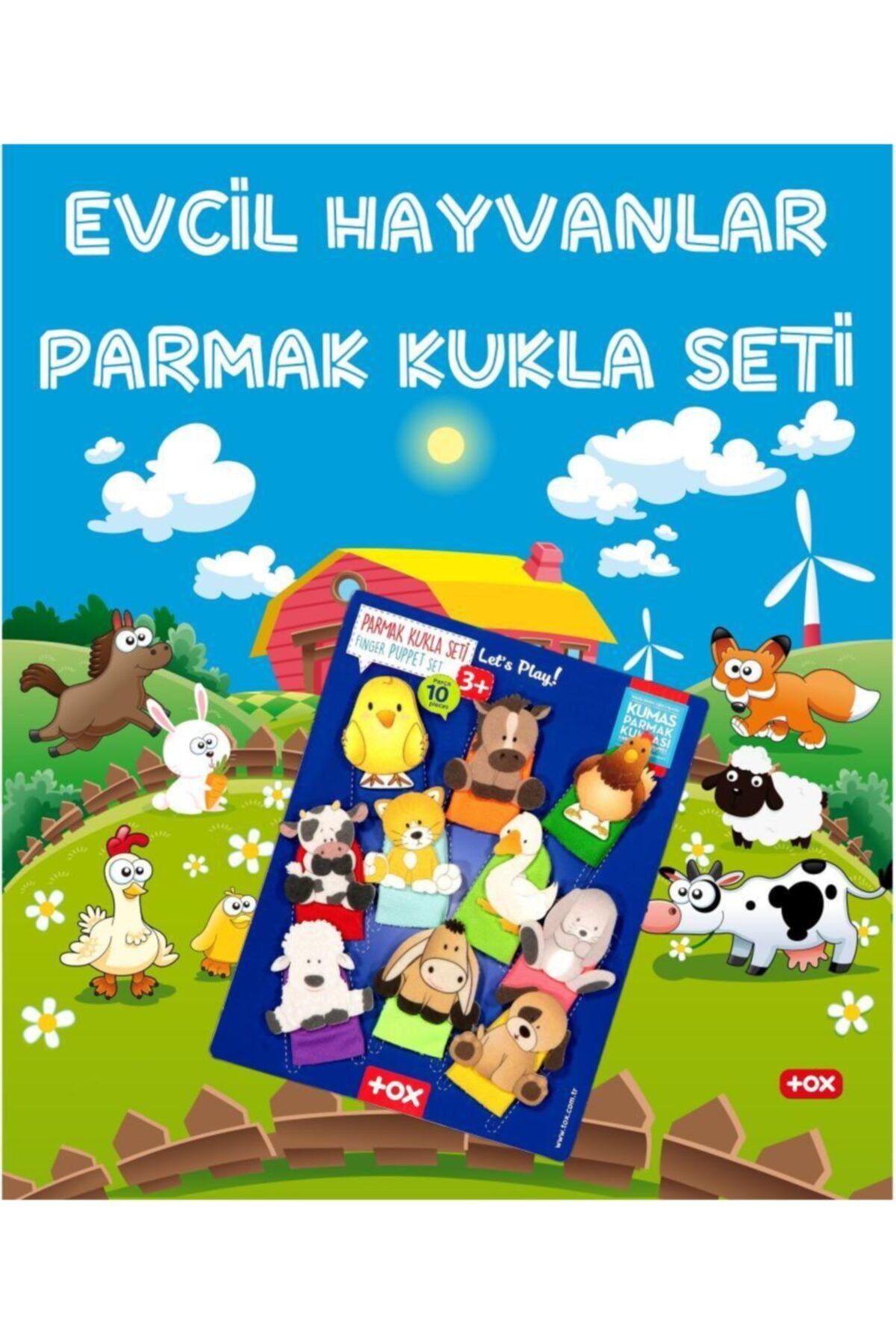 Tox 2 Set - 20 Parça Evcil Hayvanlar Ve Meslekler Parmak Kukla T771 T761