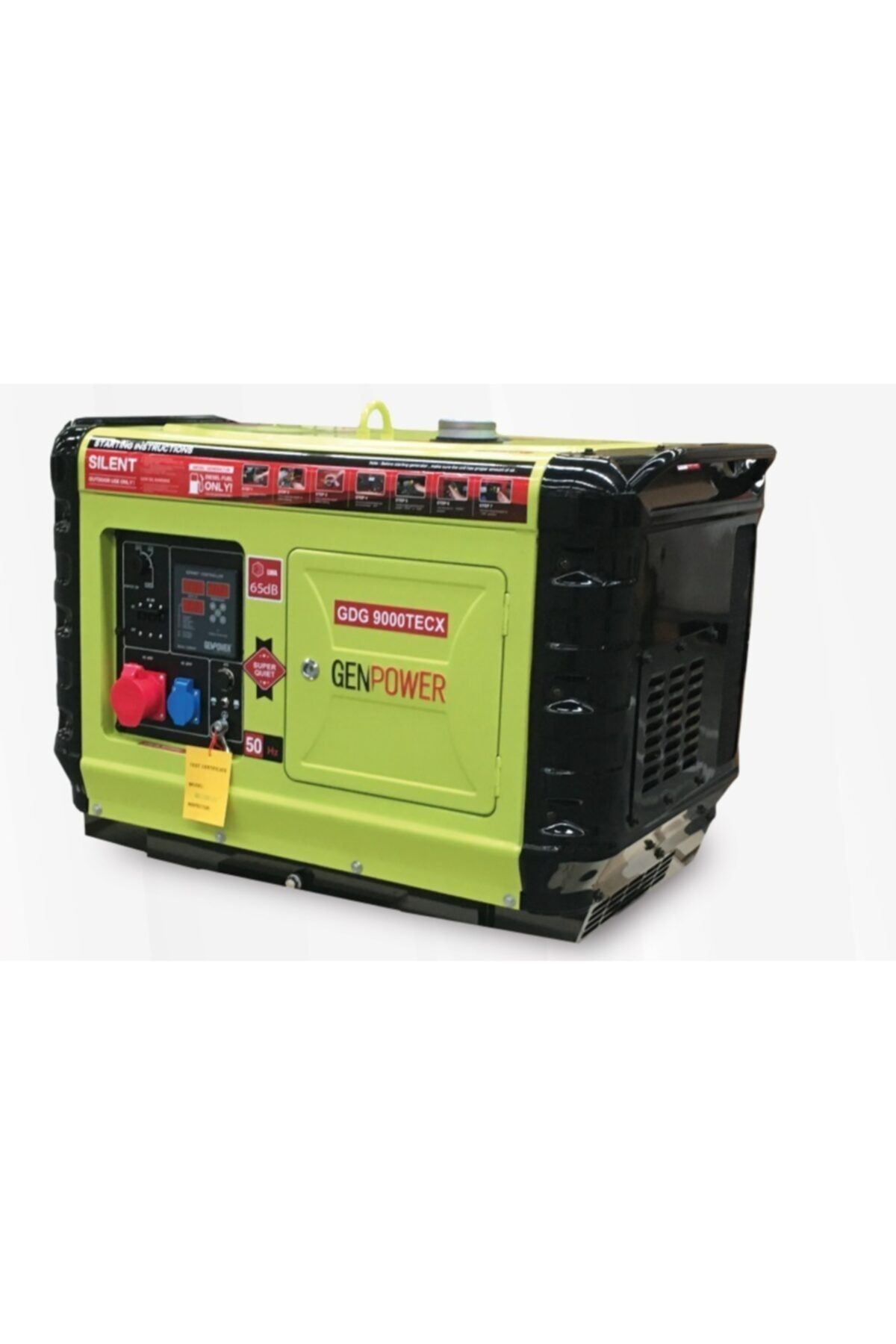 GenPower Gdg 9000 Tecx 9 Kva Marşlı Süper Sessiz Kabinli Dizel,tekerlekli Trifaze Portatif Jeneratör