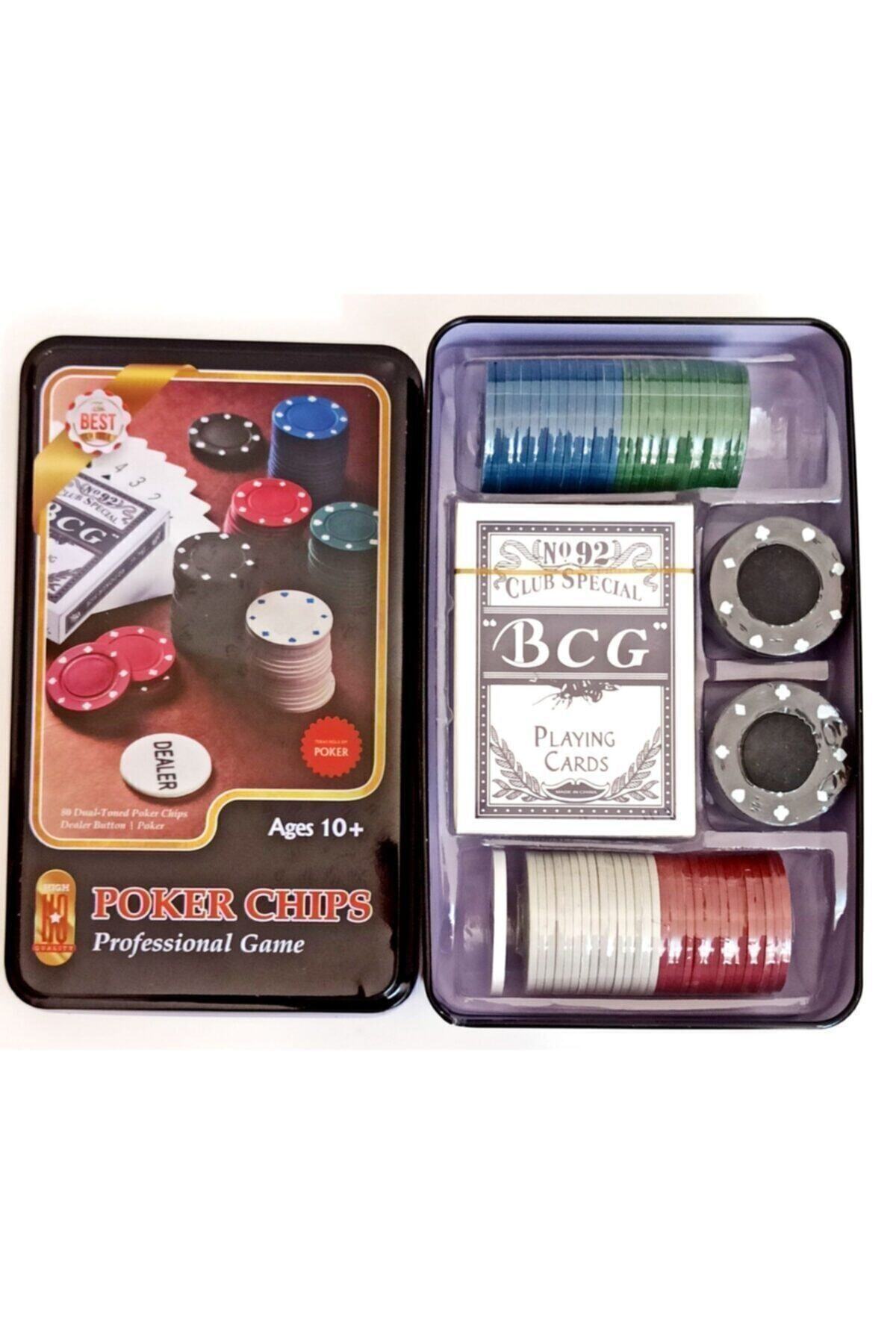 HEPBİMODA 80 Çipli Oyun Fişli Profesyonel Poker Seti