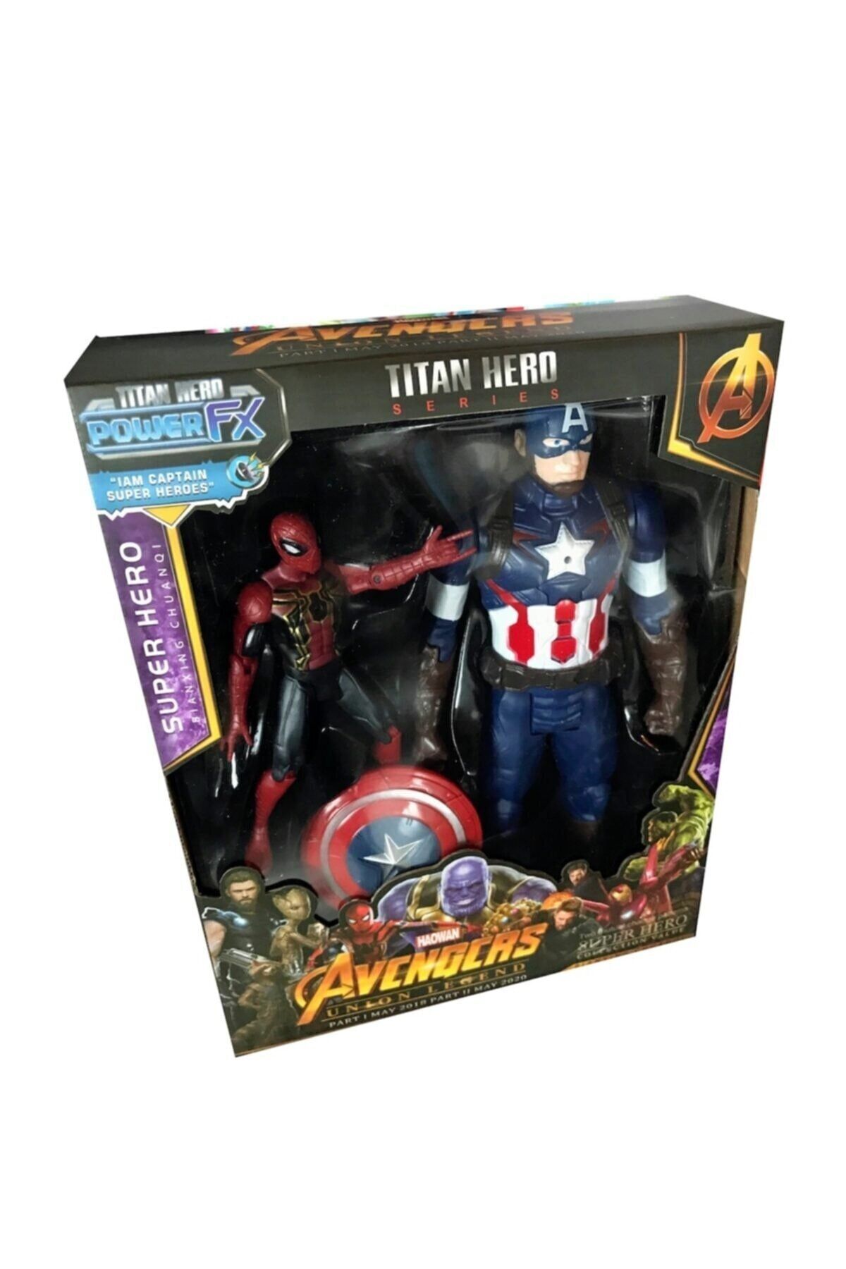 AVENGERS Marvel Titan Hero Kaptan Amerika Ve Spiderman Oyuncak Seti  2 Li