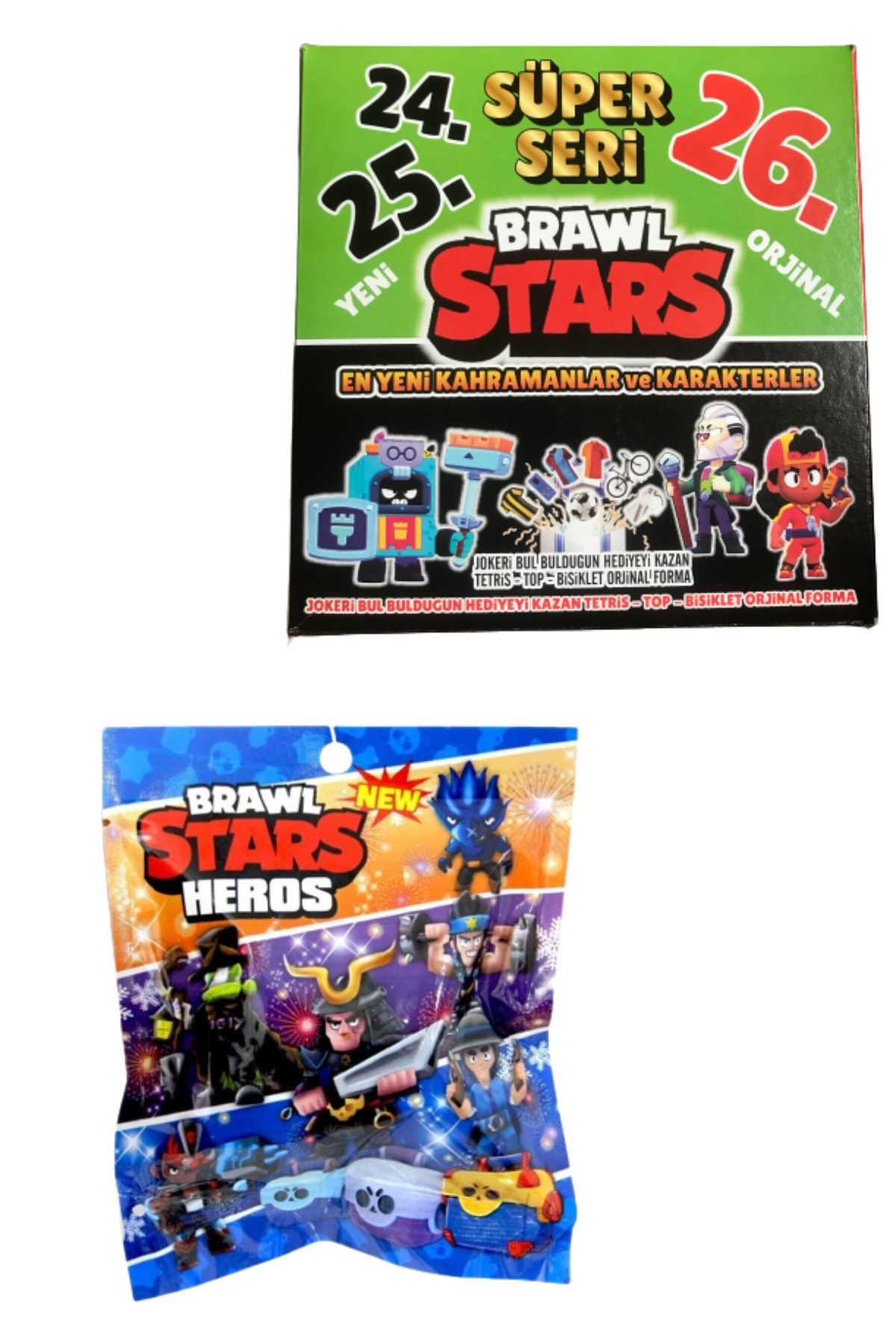 BRAWL STARS Oyun Kartları 24. 25. 26. Süper Seri 200 Paket Oyun Kartı Figür Hediyeli