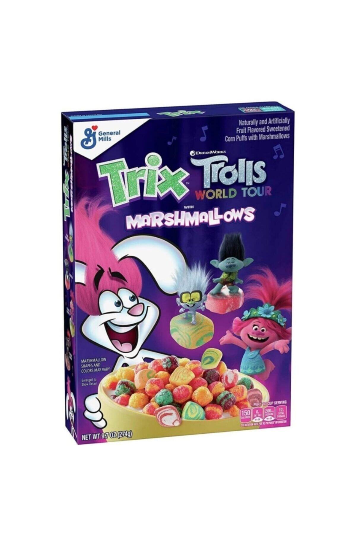 General Mills Trix Trolls World Tour Con Cereal De Malvaviscos 274g