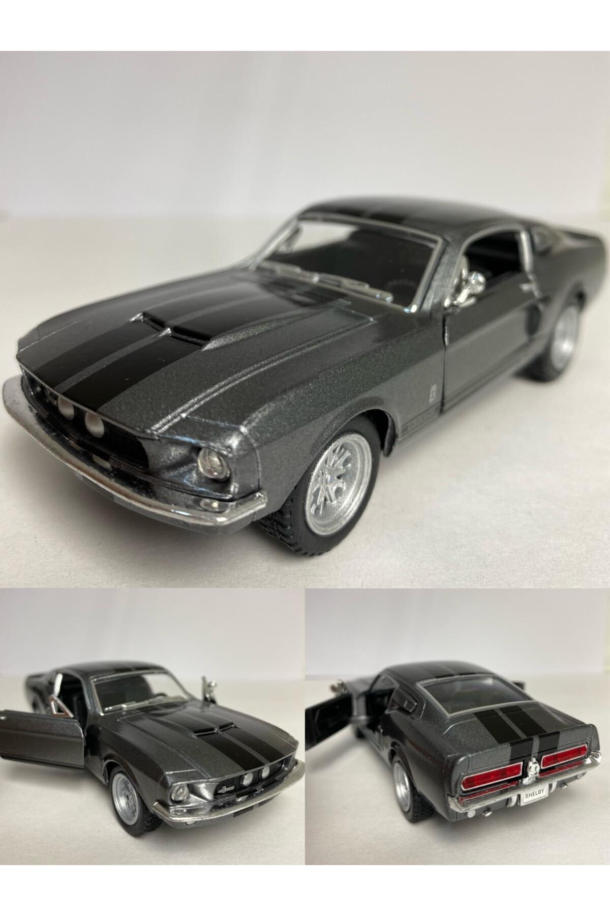 Diecast ,metal Oyuncak Araba Shelby Gt500 Çek Bırak Lisanslı 1:36 Ölçek 12 Cm Model Araba