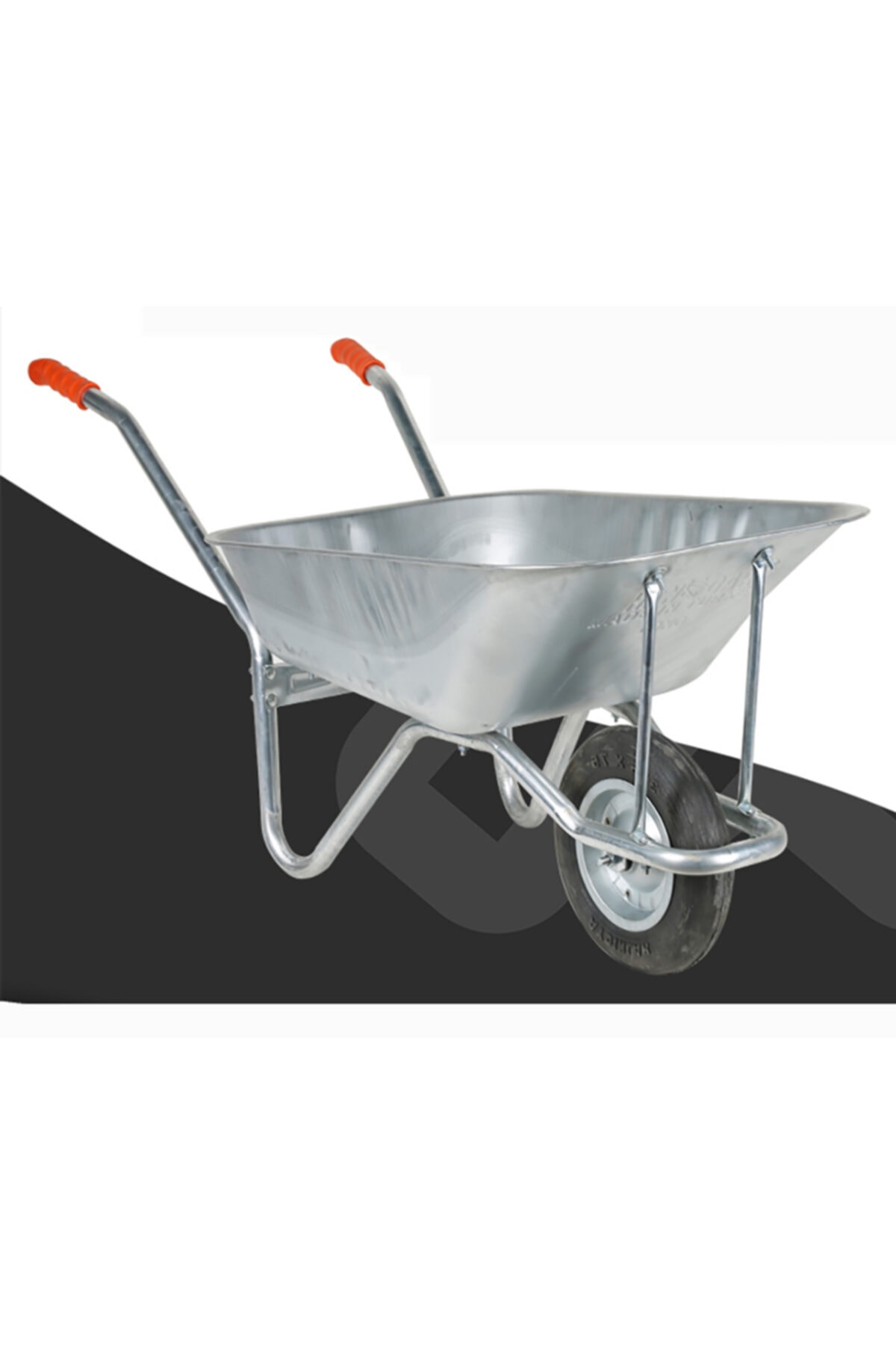 Tuna Plastik Hangar Long Paslanmaz Sac El Arabası Pvc Dolgu Teker 90 Litre