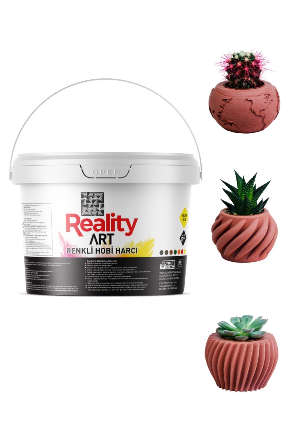REALİTY YAPI Hızlı Donan Kiremit Rengi Saksı Harcı (10 KG.)