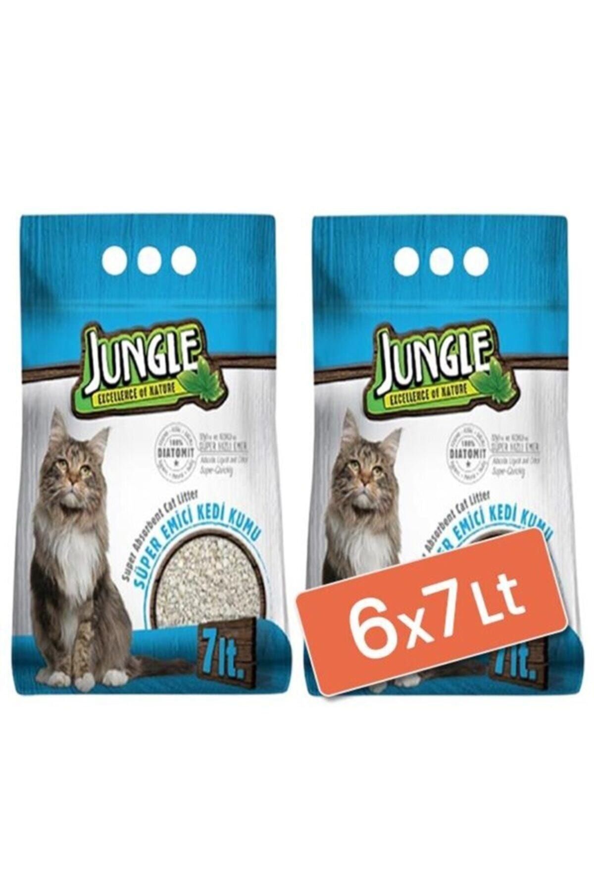 Jungle Diatomit Süper Emici Kedi Kumu 6x7 Lt