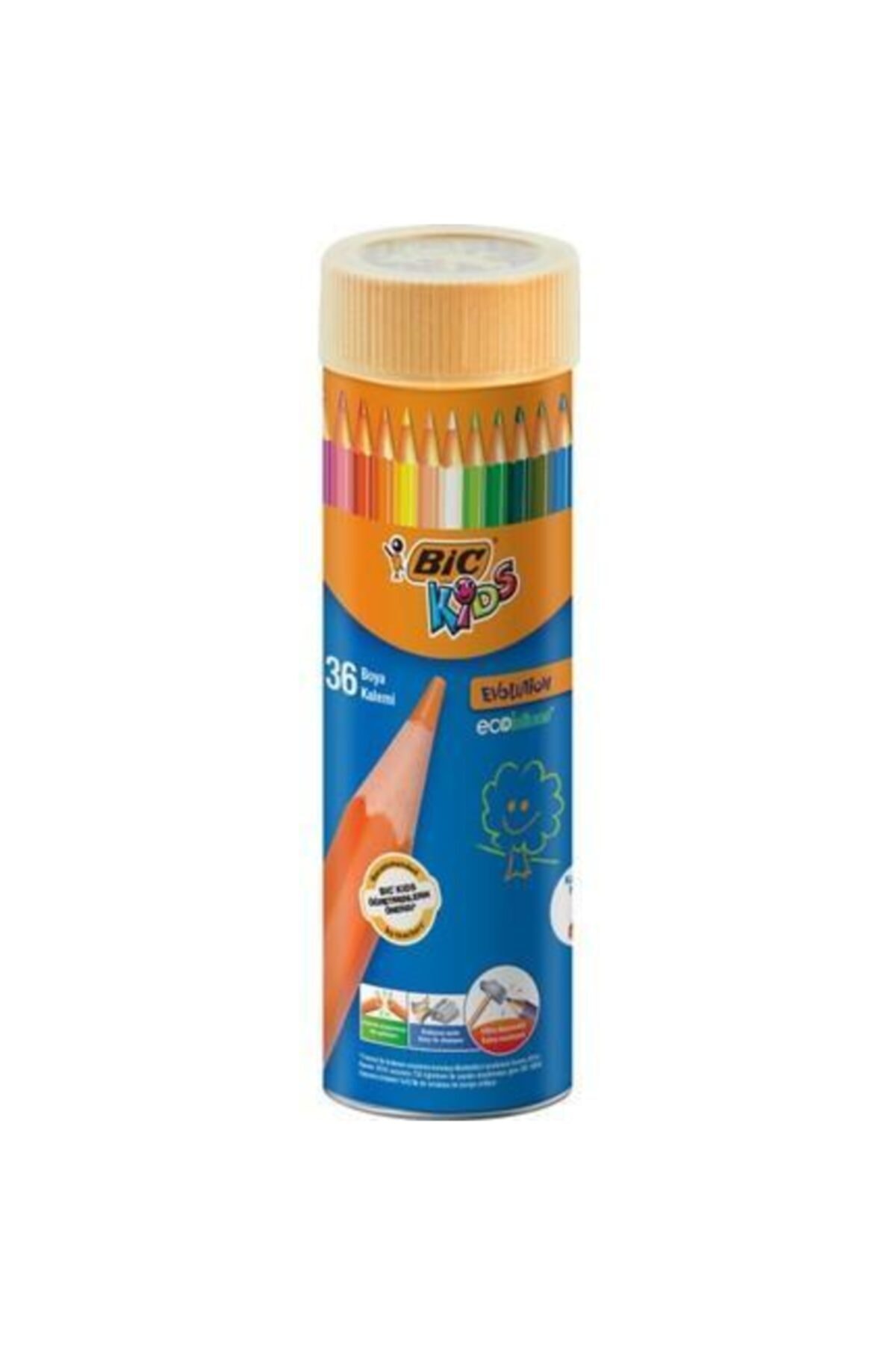 Bic Evolution Kuru Boya Kalemi Metal Tüp 36lı