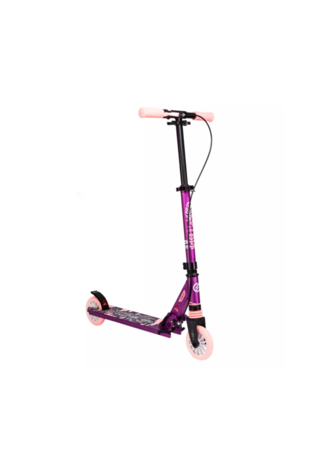 HUHULOGY Baskılı Mor Çocuk Scooter - Mıd 5 Oxelo