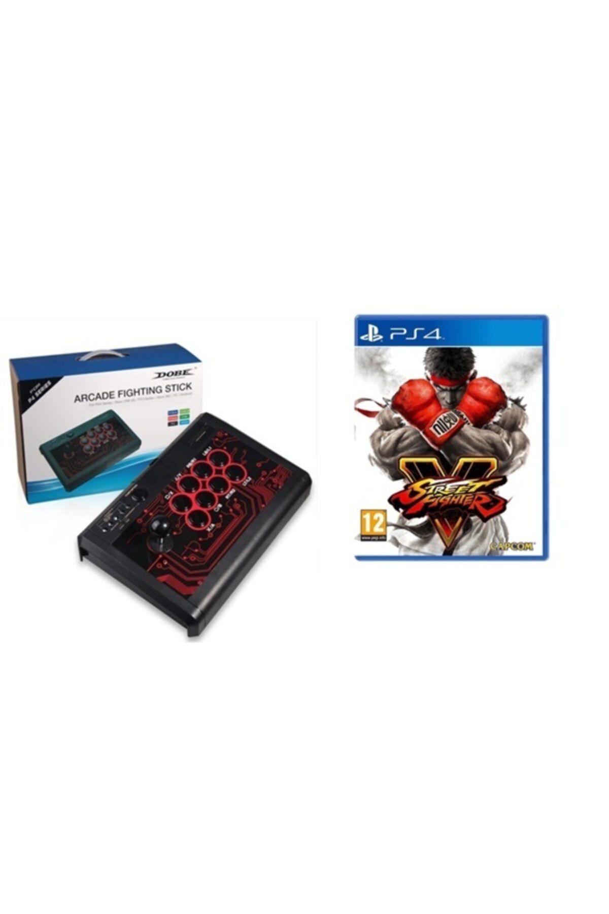 HavuzElektronik Dobe Ps4-xbox-switch Arcade Fighting Stick + Street Fıgter 5 Ps4 Oyunu