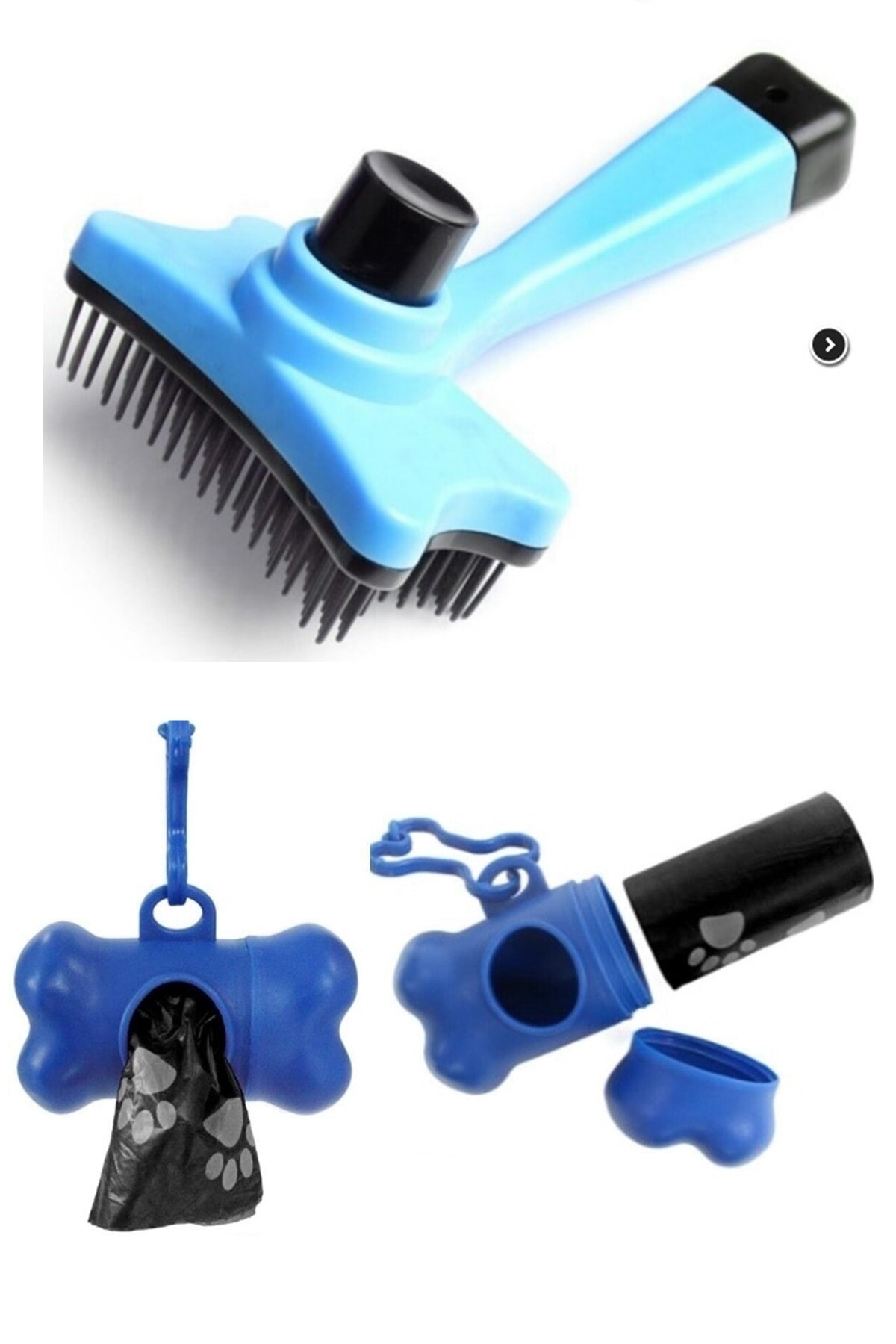 Kitchen Beauty Otomatik Temizlenen Tuşlu Kedi Köpek Fırçası Tüy Toplayıcı Tarak Ve Kaka Poşeti Taşıma Çantası