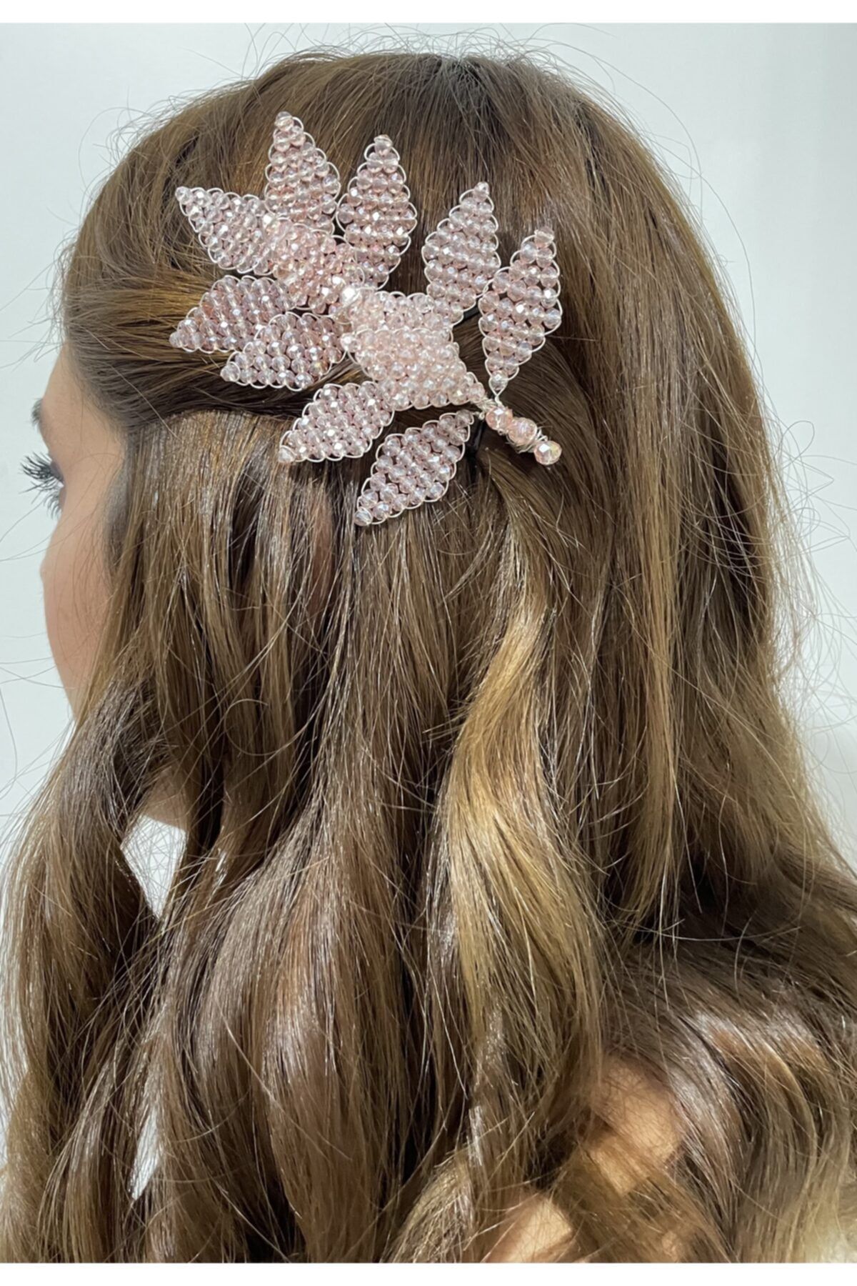 DesaAccessories Pembe Kına ve  Nişan İkili Saç Aksesuarı