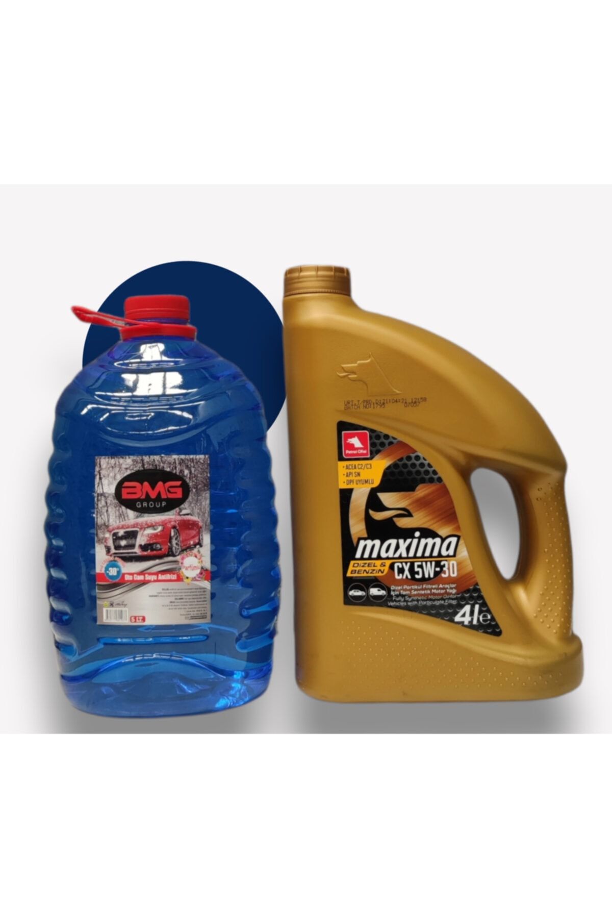 Petrol Ofisi Maxima Cx 5w-30 4 Lt 2021 Üretim +bmg Group Oto Cam Suyu - 30° 4lt