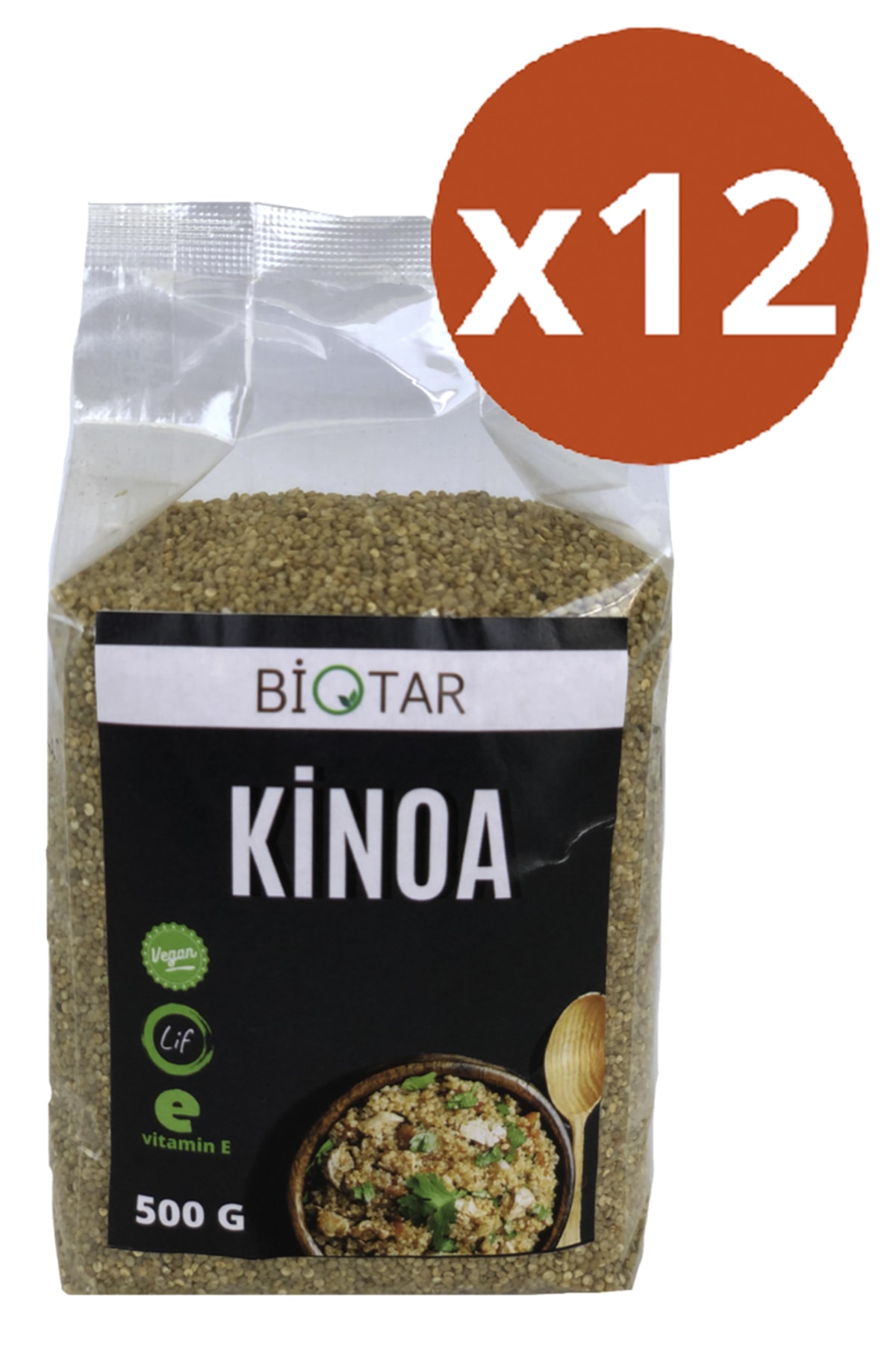 BİOTAR Organik Tarım Ürünleri Kinoa 500gr X 12 Adet