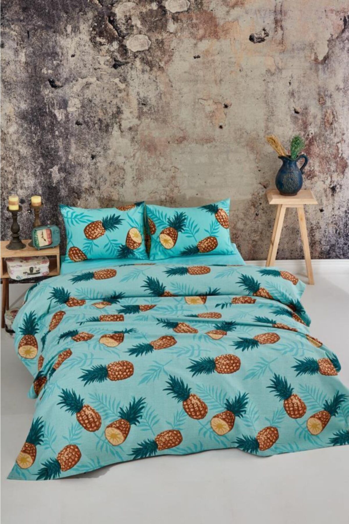 Squid Home Ananas Desenli Tek Kişilik Tek Pike