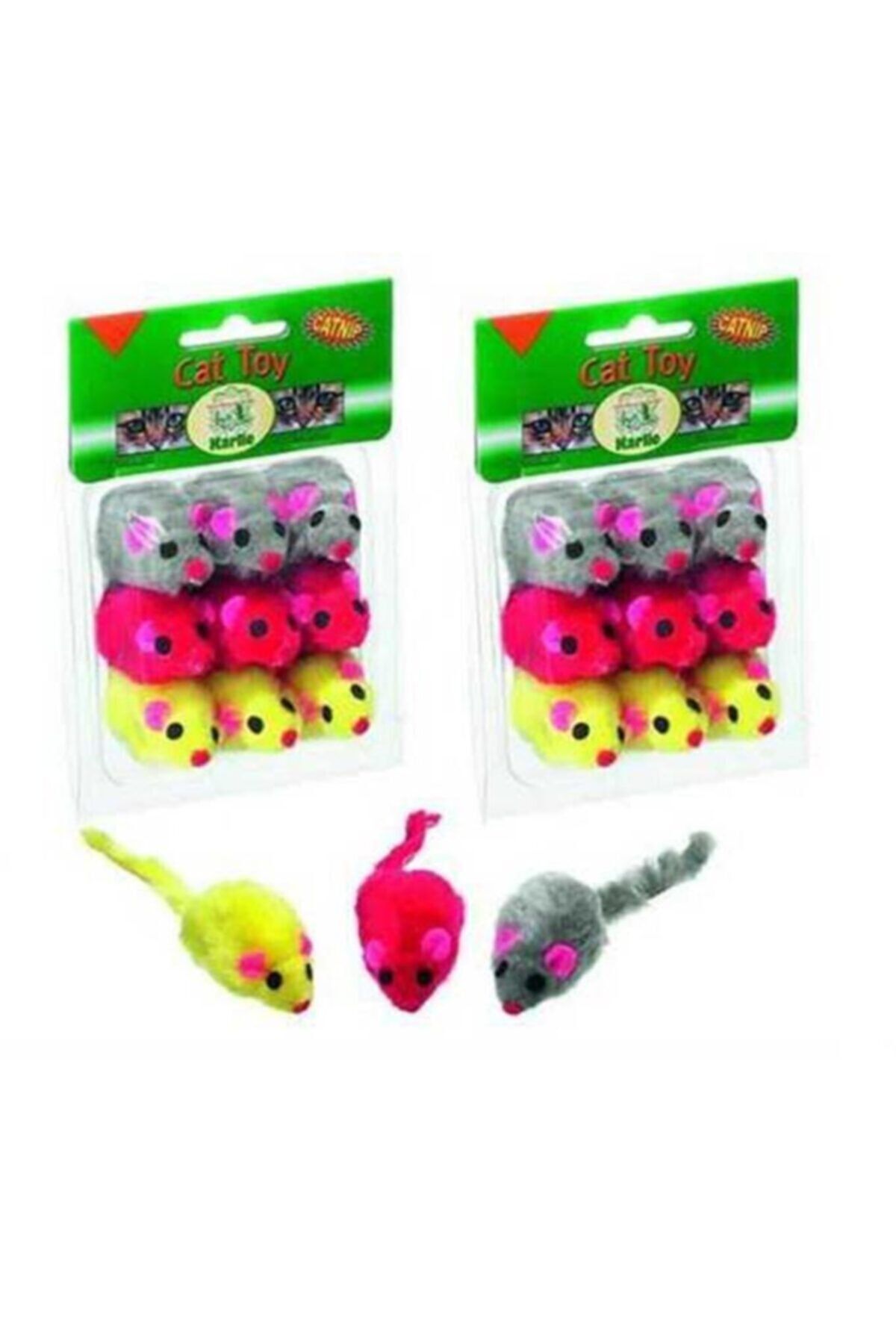 Flamingo Tüylü Fare 9 Lu 5 Cm Kedi Oyuncağı
