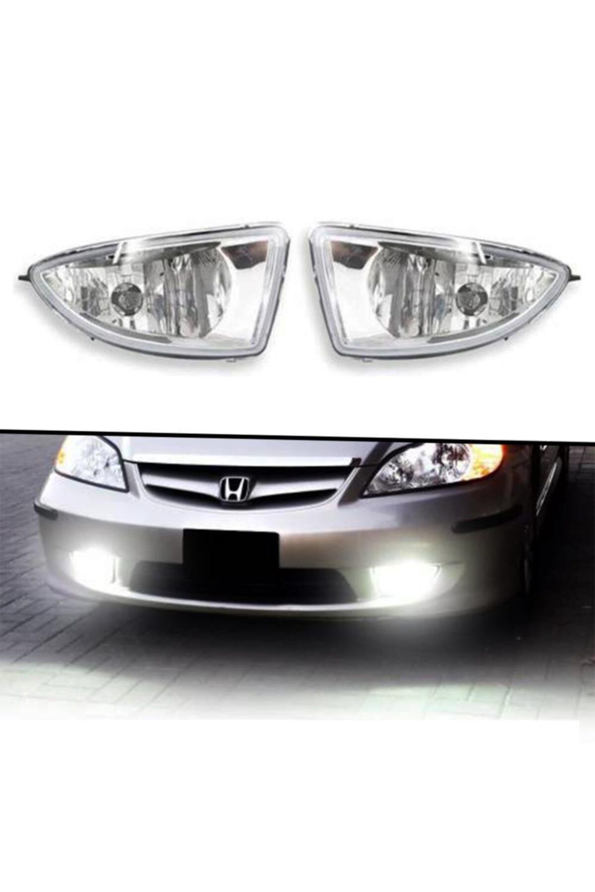 Araba Alışveriş Honda Oto Aksesuar Civic 2004-2005 Ön Tampon Sis Lambası Uyumlu