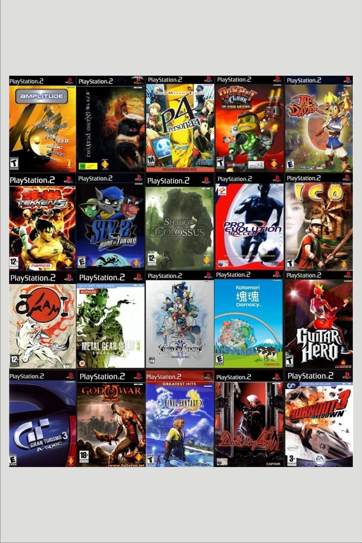 Sony Playstatıon 2 - Tüm Zamanların En Güzel 20 Oyunu - Sadece Çipli Cihazlar Için!