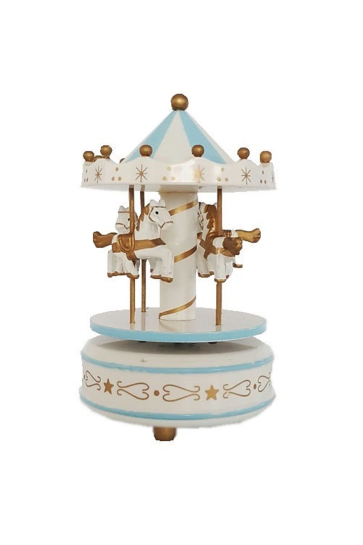 MERCANCO Yılbaşı Atlı Karınca Müzik Kutusu Mavi
