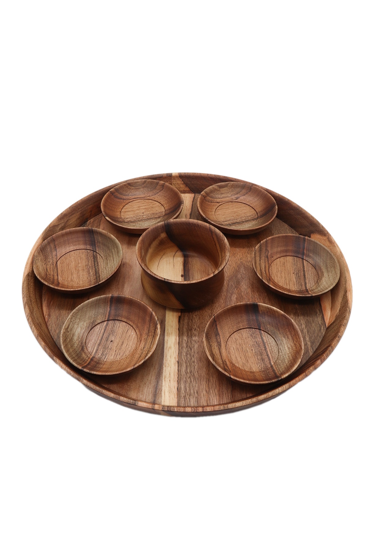 Bi.Te Rich Ahşap Oyma Çay Takımı - 6'lı