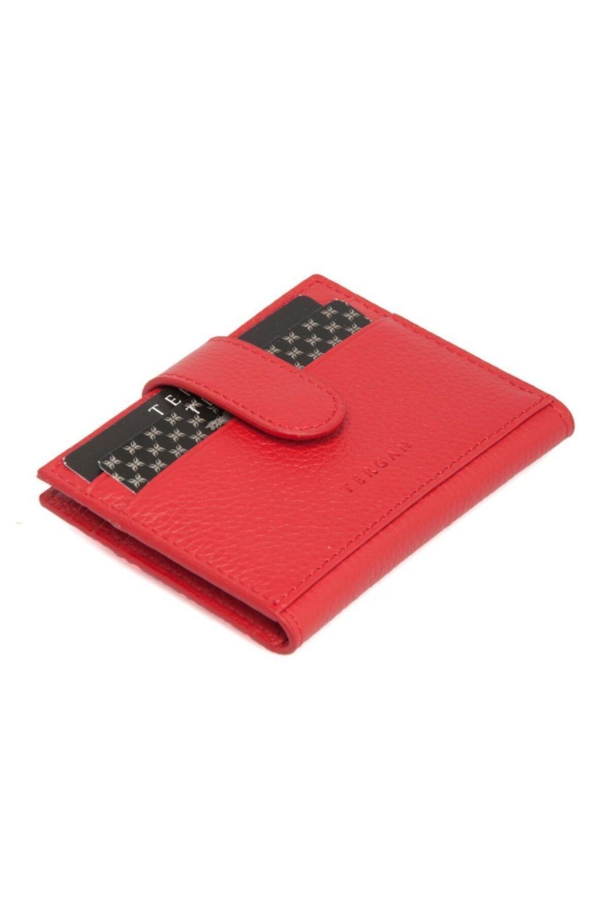 Tergan Kırmızı Hakiki Deri Unisex Kartlık - 1617b8ı