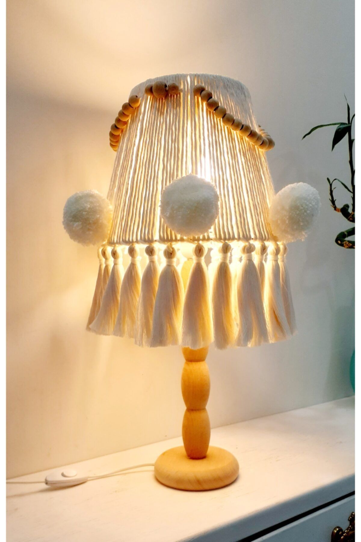 Design by Didem Modern Makrome Masa Lambasi Çocuk Odasi Abajur