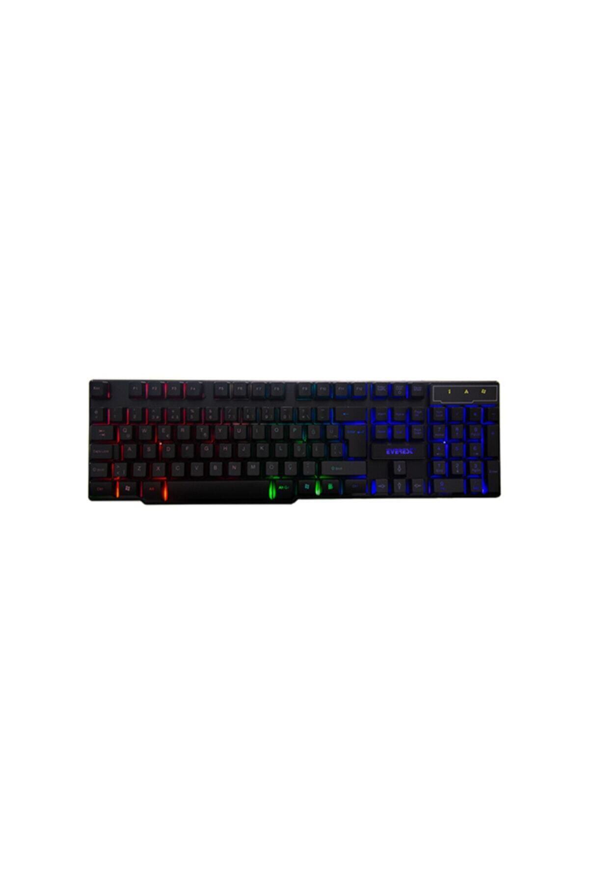 Everest Rampage Everest Kb-188 Borealis Siyah Usb Gökkuşağı Aydınlatmalı Q Gaming Oyuncu Klavyesi