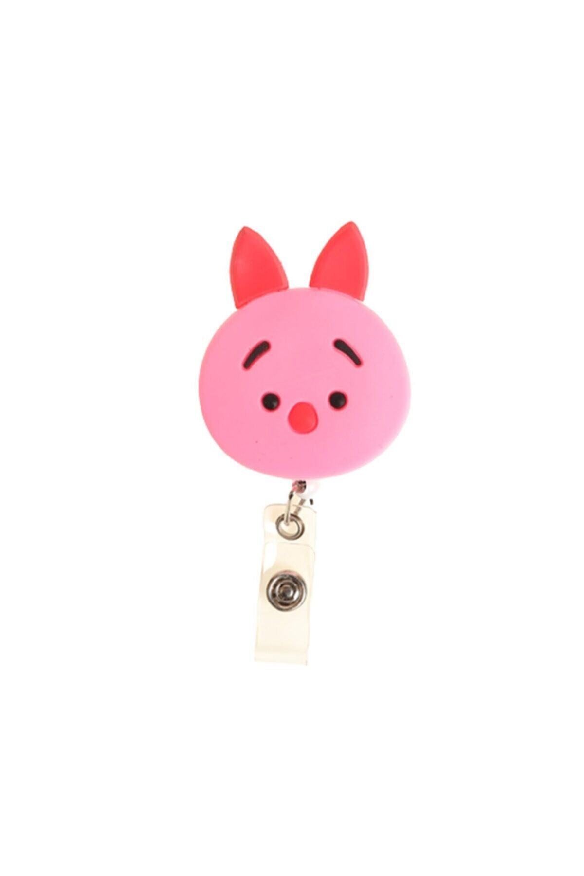 Cetinshop Pembe Kirby Tasarım Silikon Yoyo Yaka Kartlık