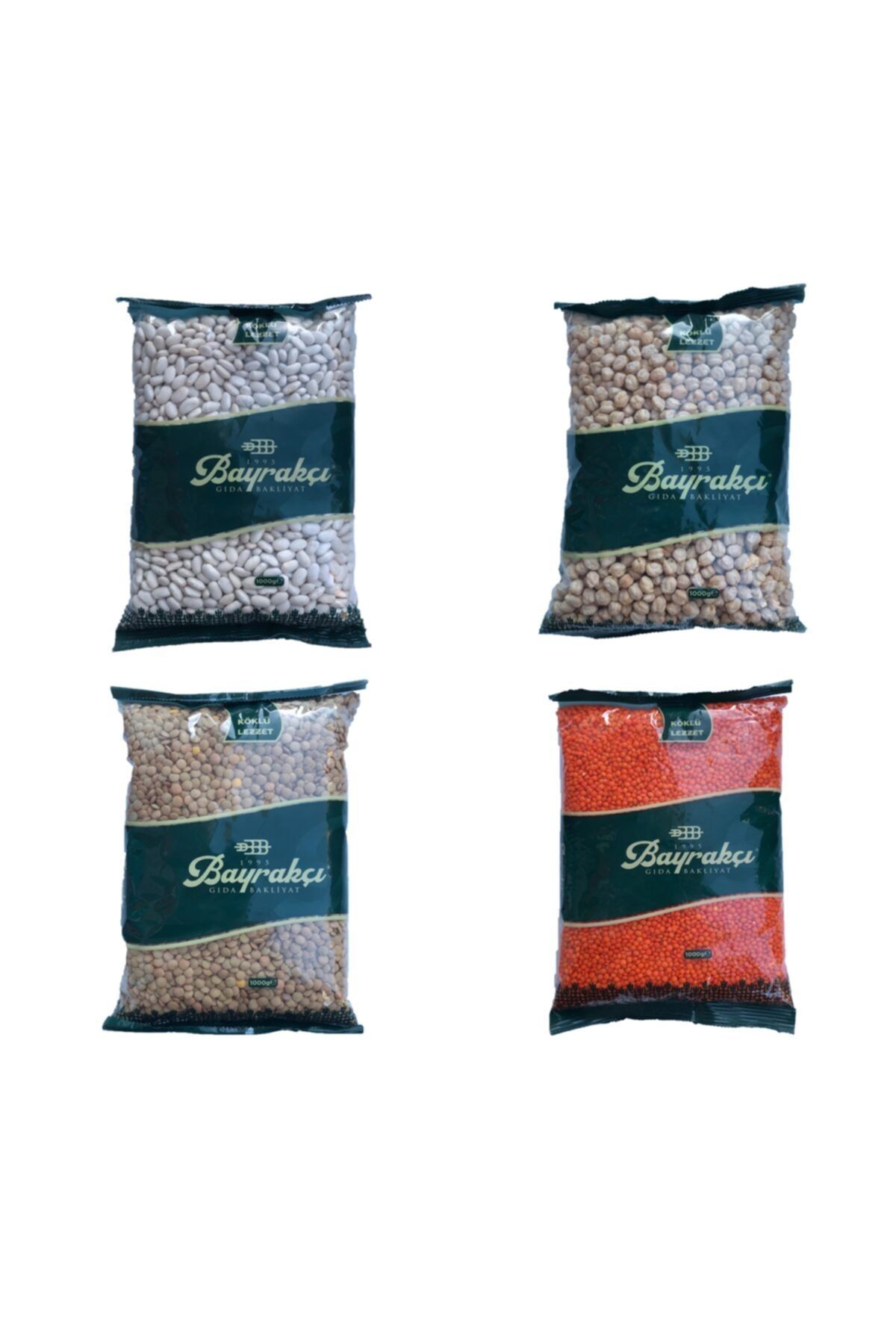Bayrakçı Ticaret Kuru Fasulye 1 Kg Nohut 1 Kg  Yeşil Mercimek 1 Kg  Kırmızı Mercimek 1 Kg