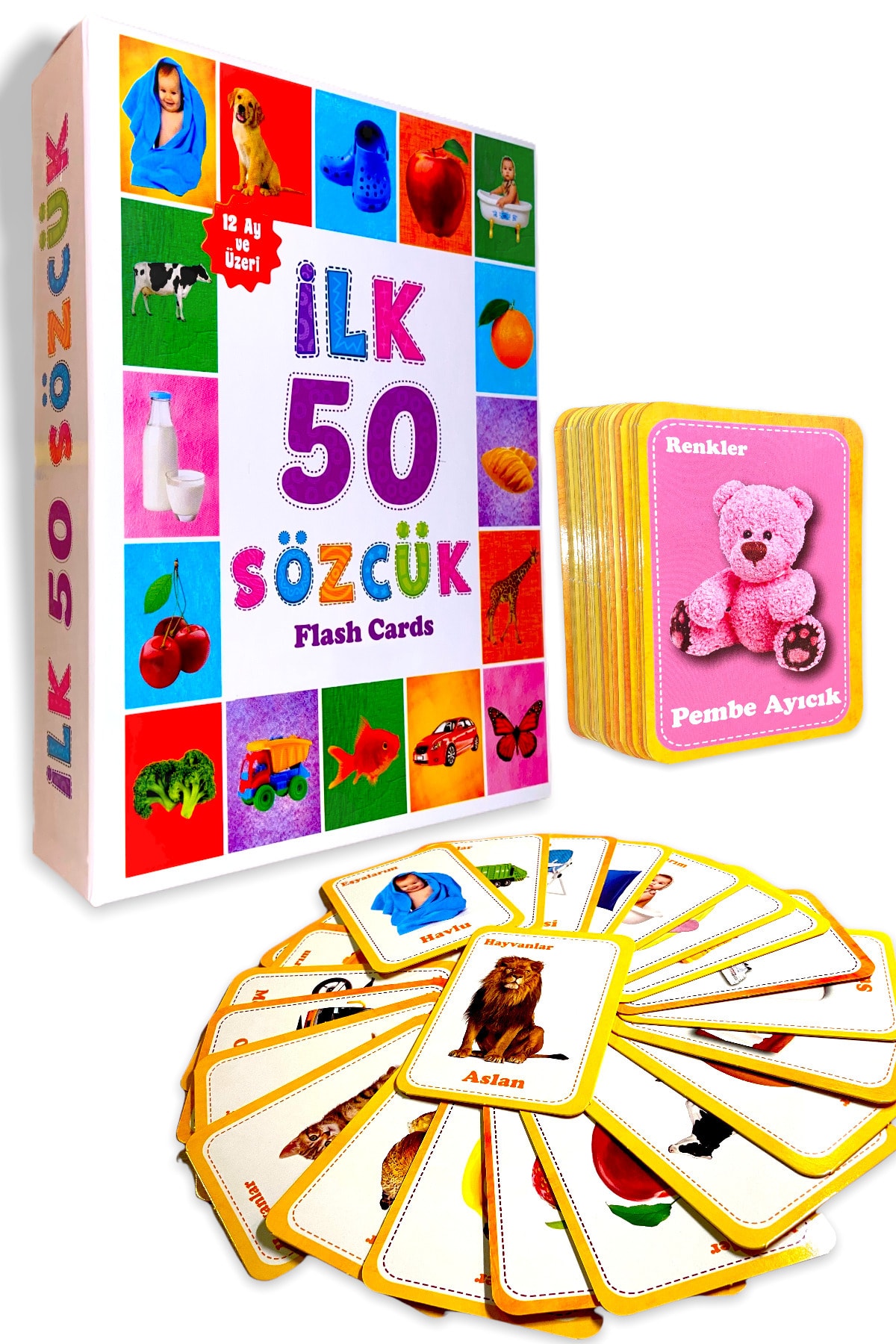 MATEO Bebeğim Ilk 50 Sözcük Kartları Flash Cards +12 Ay Ve Üzeri